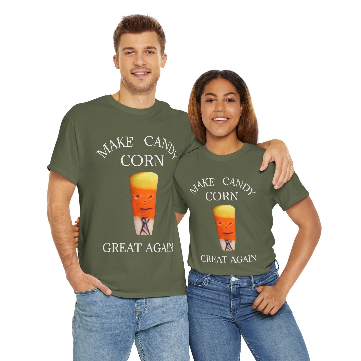 Halloween Tee, Funny Candy Corn Unisex Heavy Cotton T-Shirt