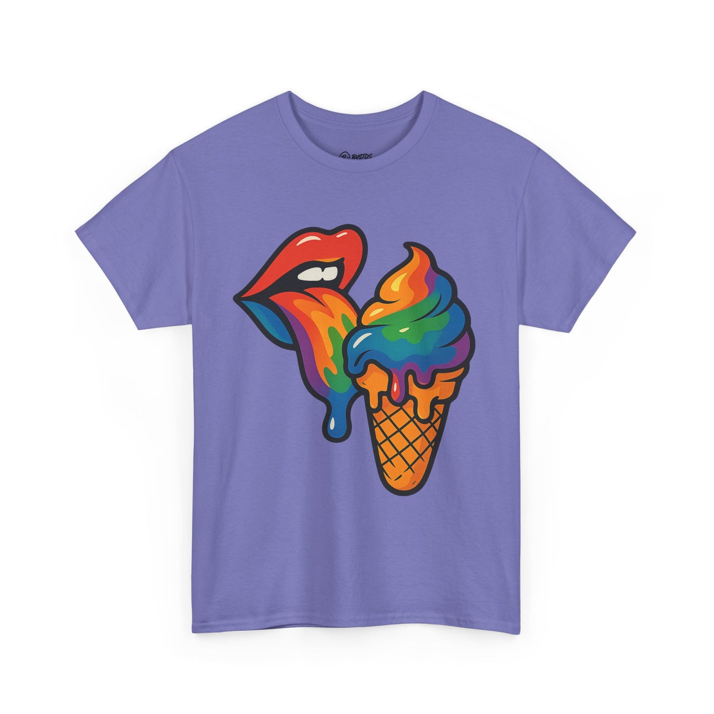 Colorful Ice Cream Lips Tee - Fun Summer Shirt, LGBTQ+ Pride Apparel, Unique Gift for Ice Cream Lovers, Casual Wear, Statement T-Shirt