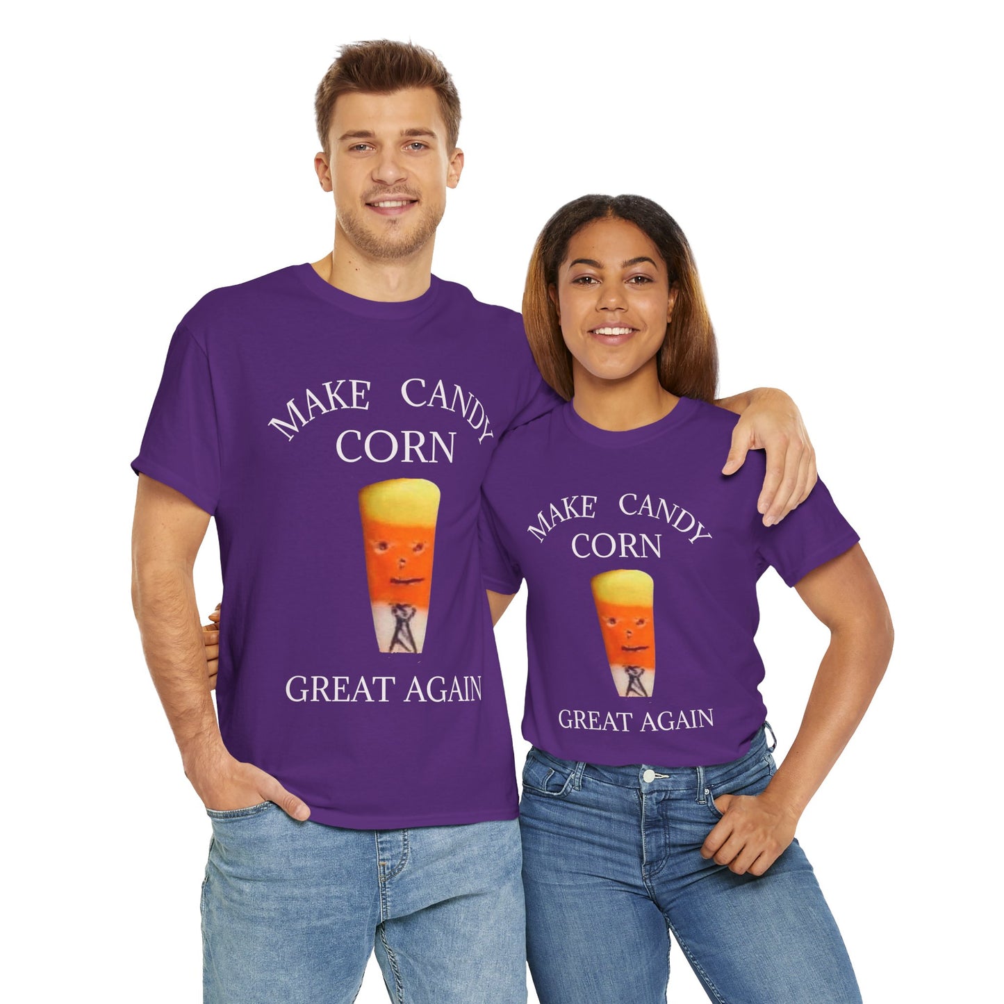 Halloween Tee, Funny Candy Corn Unisex Heavy Cotton T-Shirt