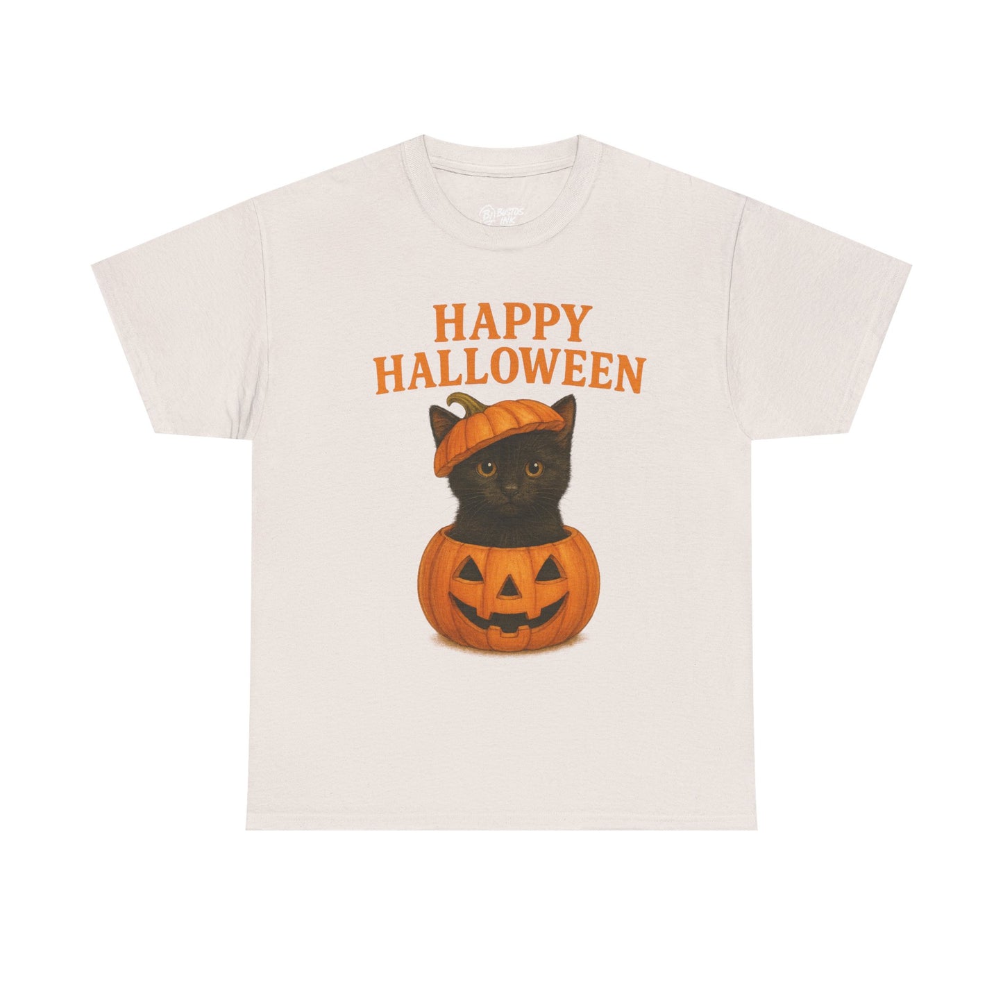 Halloween Cat Unisex Cotton Tee, Funny Halloween Shirt, Cute Cat T-Shirt, Spooky Season Wear, Gift for Cat Lovers