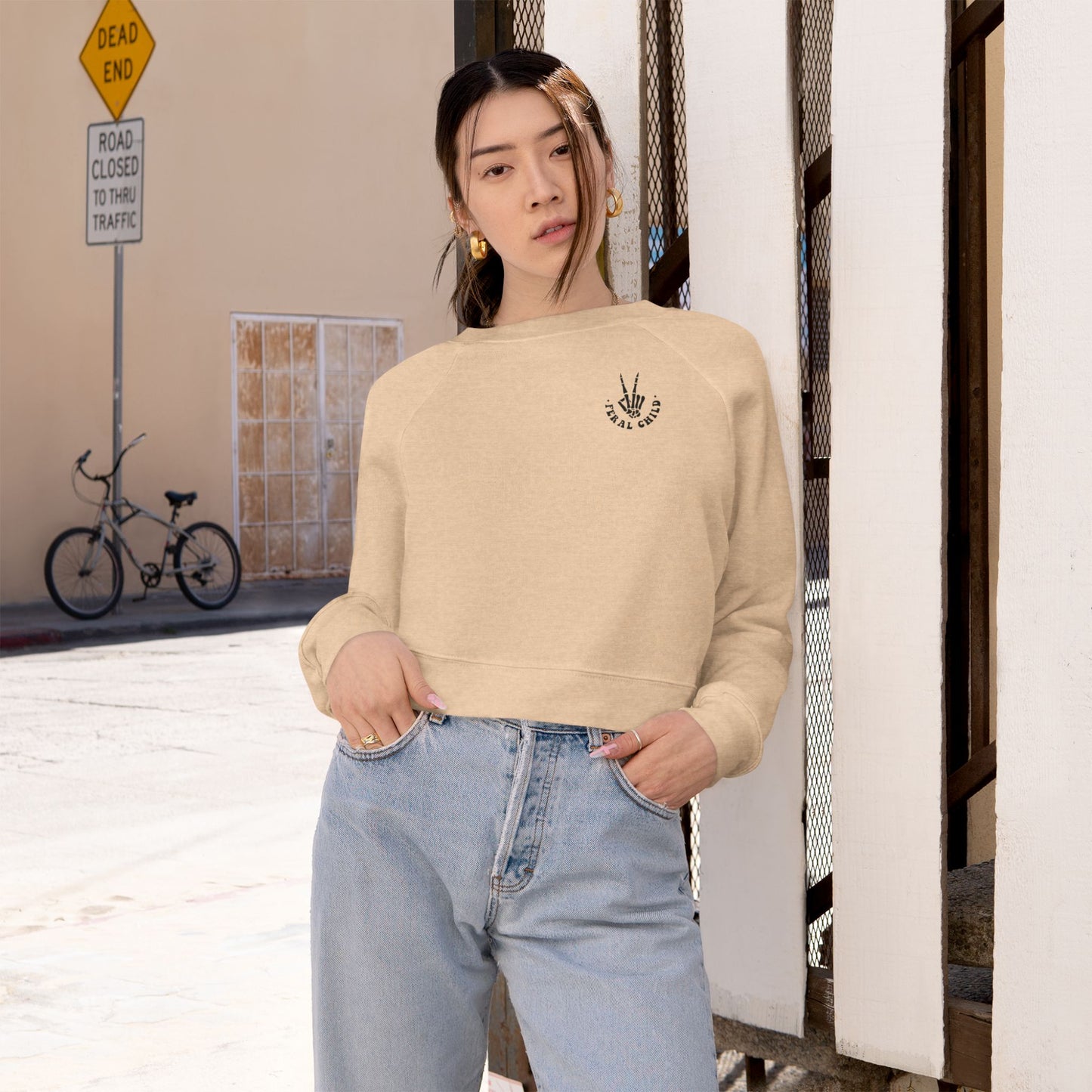 Feral Child Fleece Crop Pullover