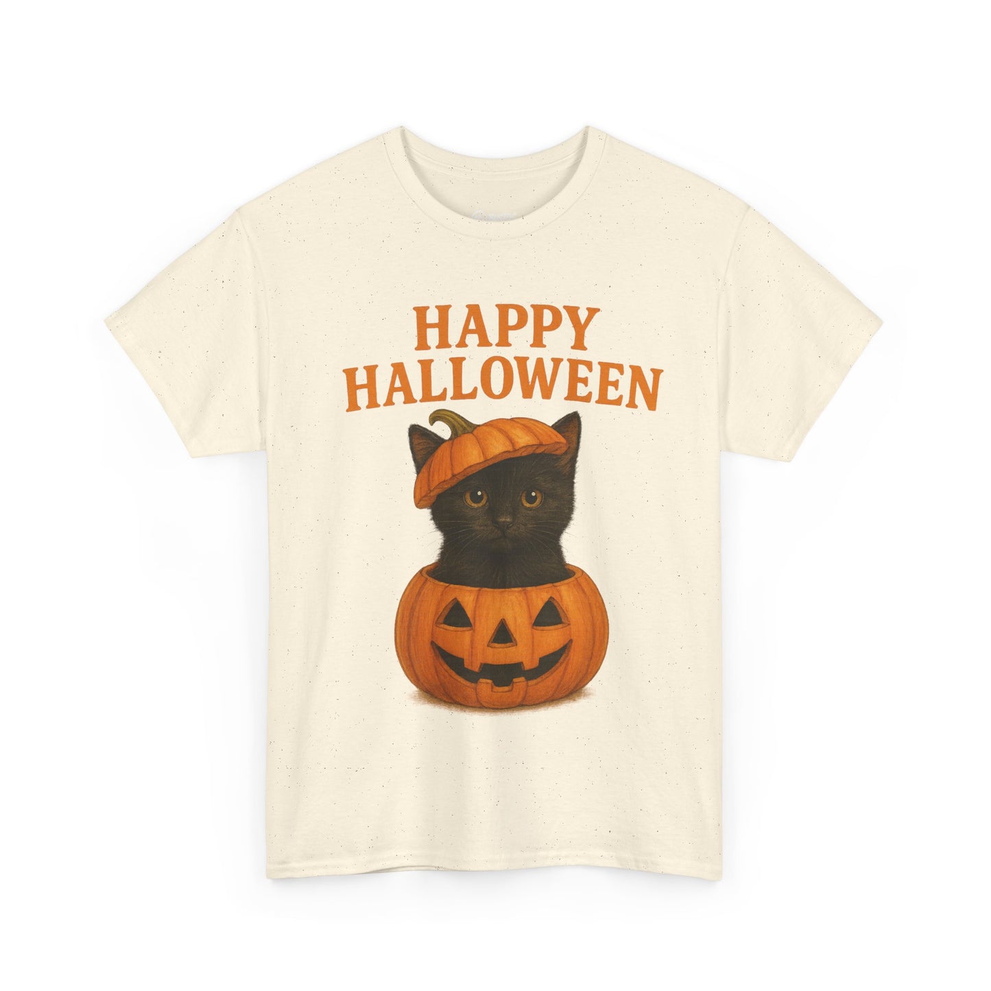 Halloween Cat Unisex Cotton Tee, Funny Halloween Shirt, Cute Cat T-Shirt, Spooky Season Wear, Gift for Cat Lovers