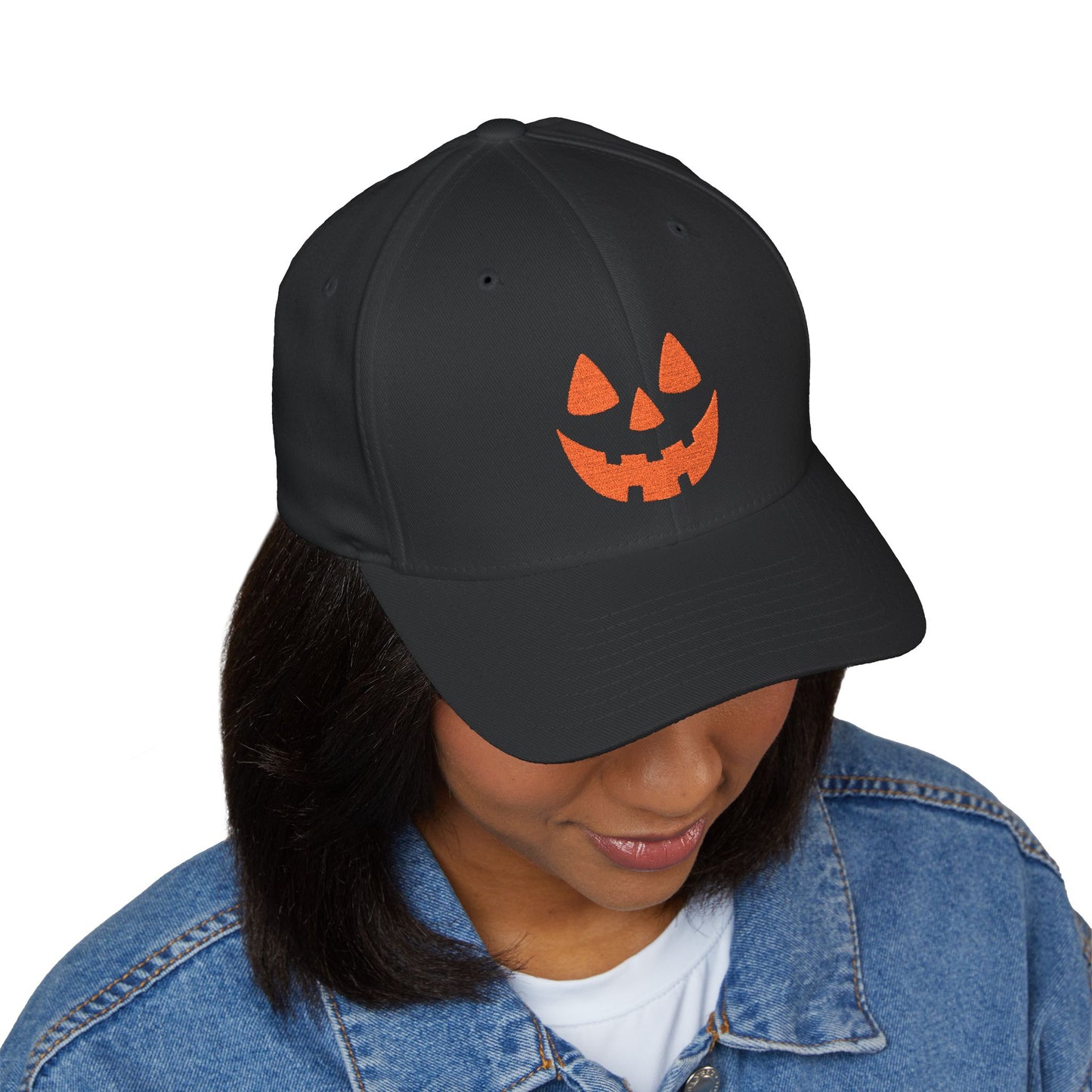Embroidered Halloween Pumpkin Cap