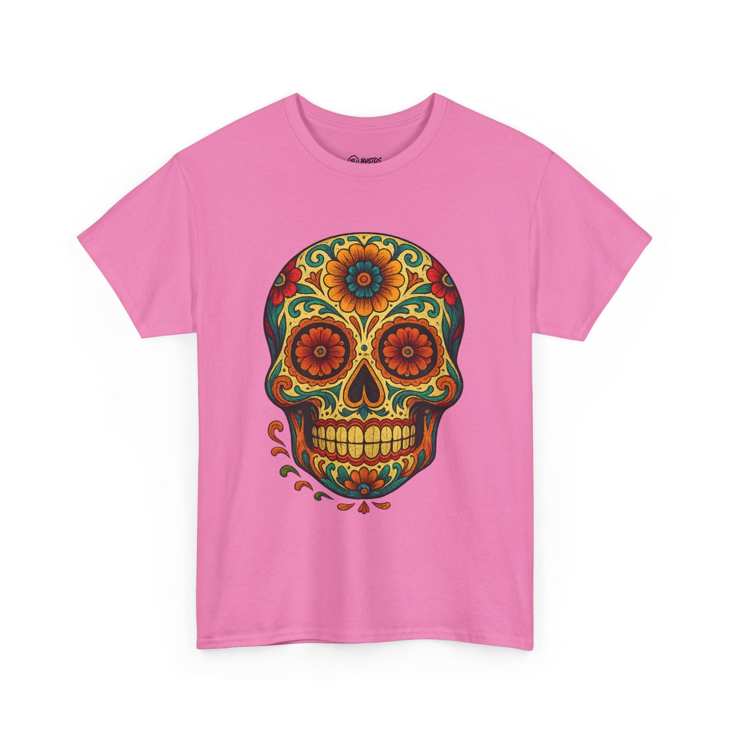 Day of the Dead Skull Tee, Unisex Cotton Shirt, Festival Fashion, Halloween Apparel, Vintage Style Tee, Bohemian Gift