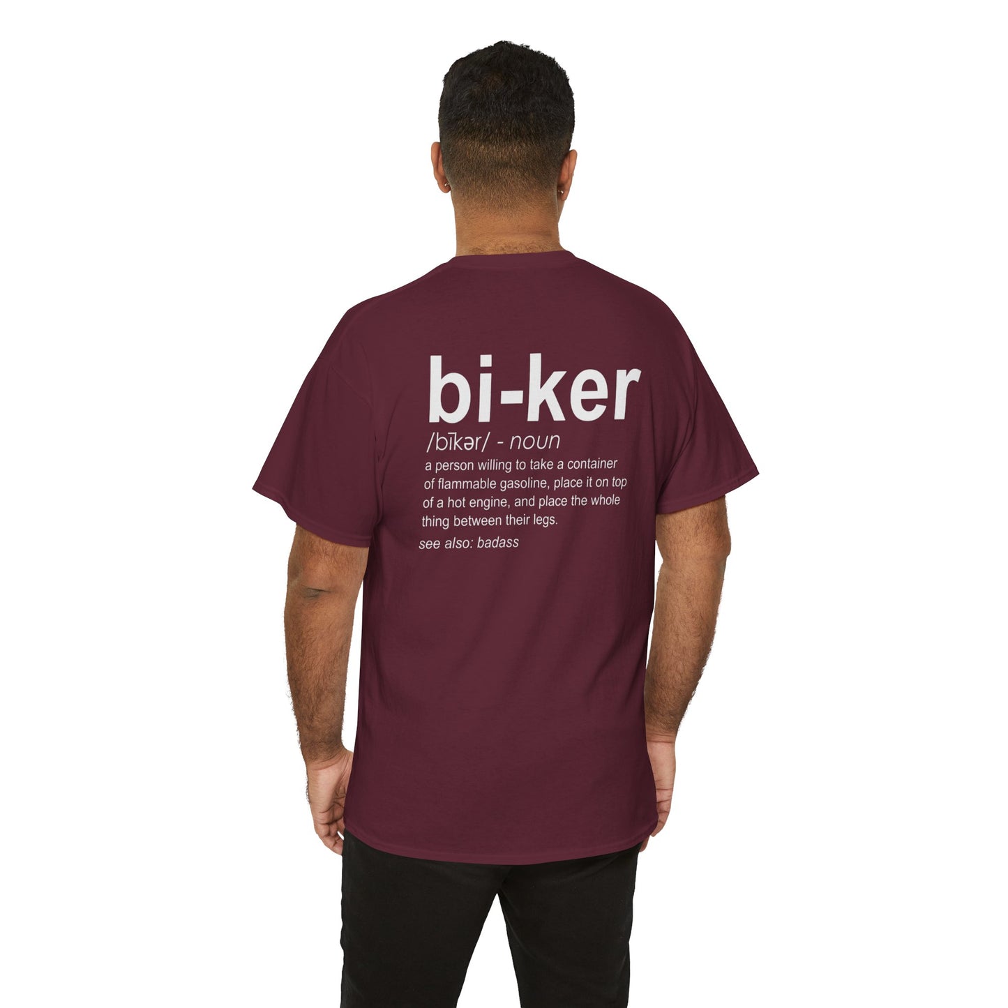 Biker Definition Short Sleeve Tee, Unisex Heavy Cotton T-Shirt