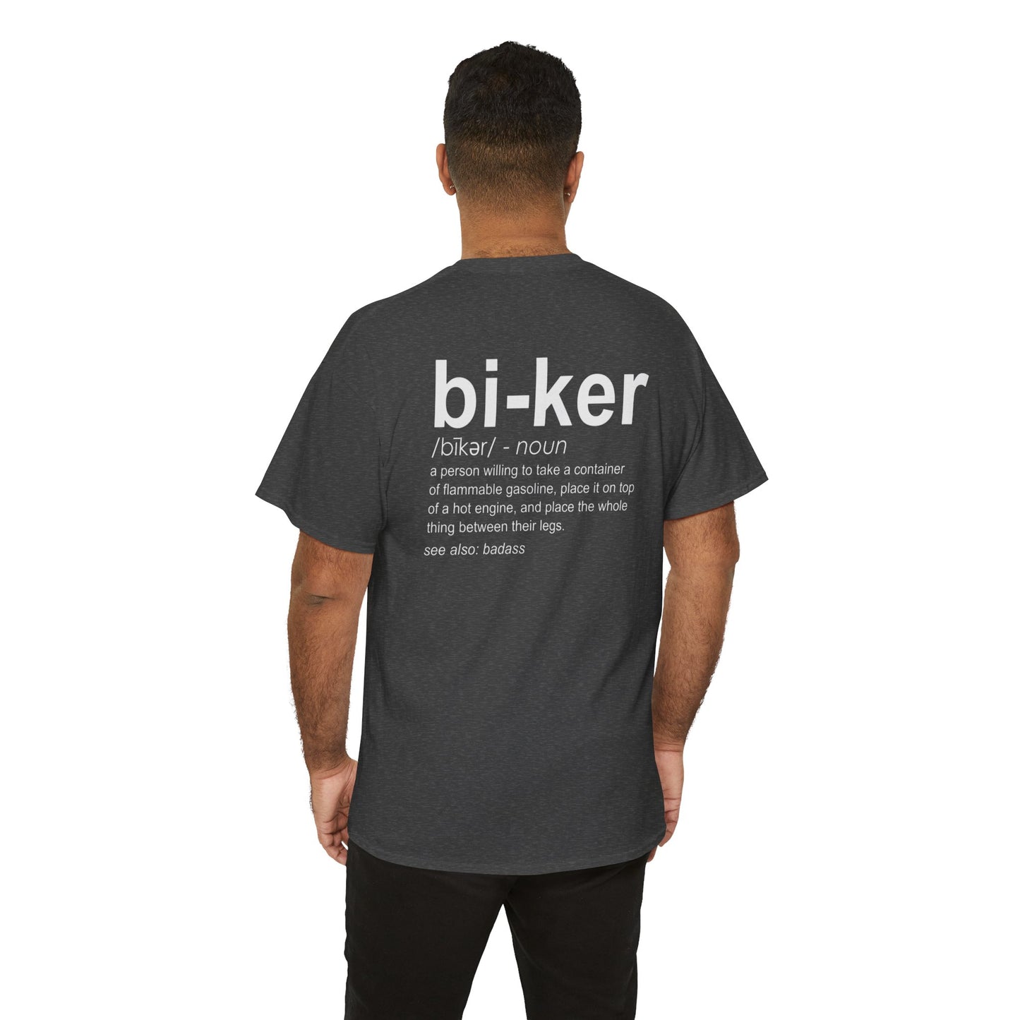 Biker Definition Short Sleeve Tee, Unisex Heavy Cotton T-Shirt
