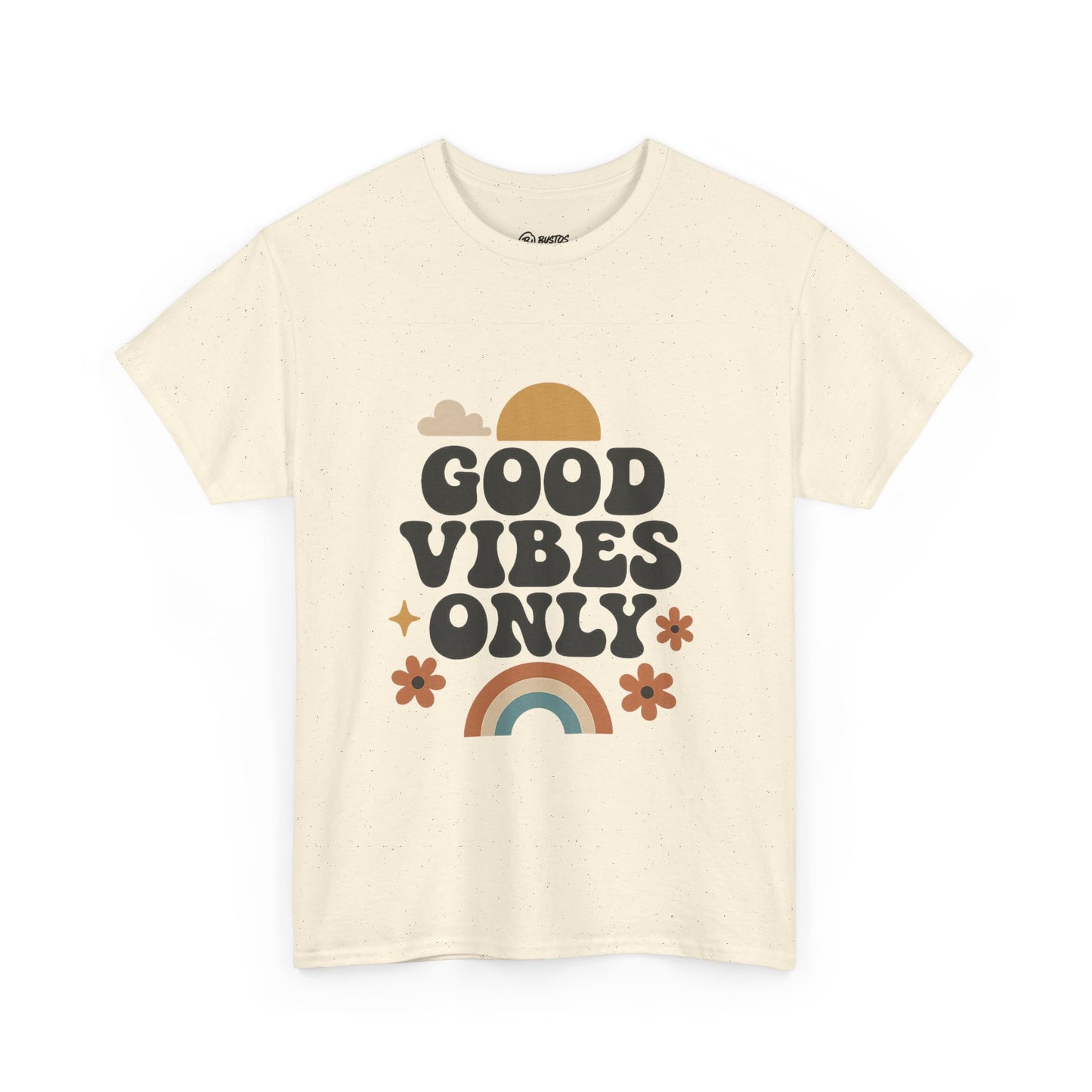 Good Vibes Only Unisex Heavy Cotton Tee, Positive Message Shirt, Casual Everyday Tee, Gift for Friends, Summer Wear