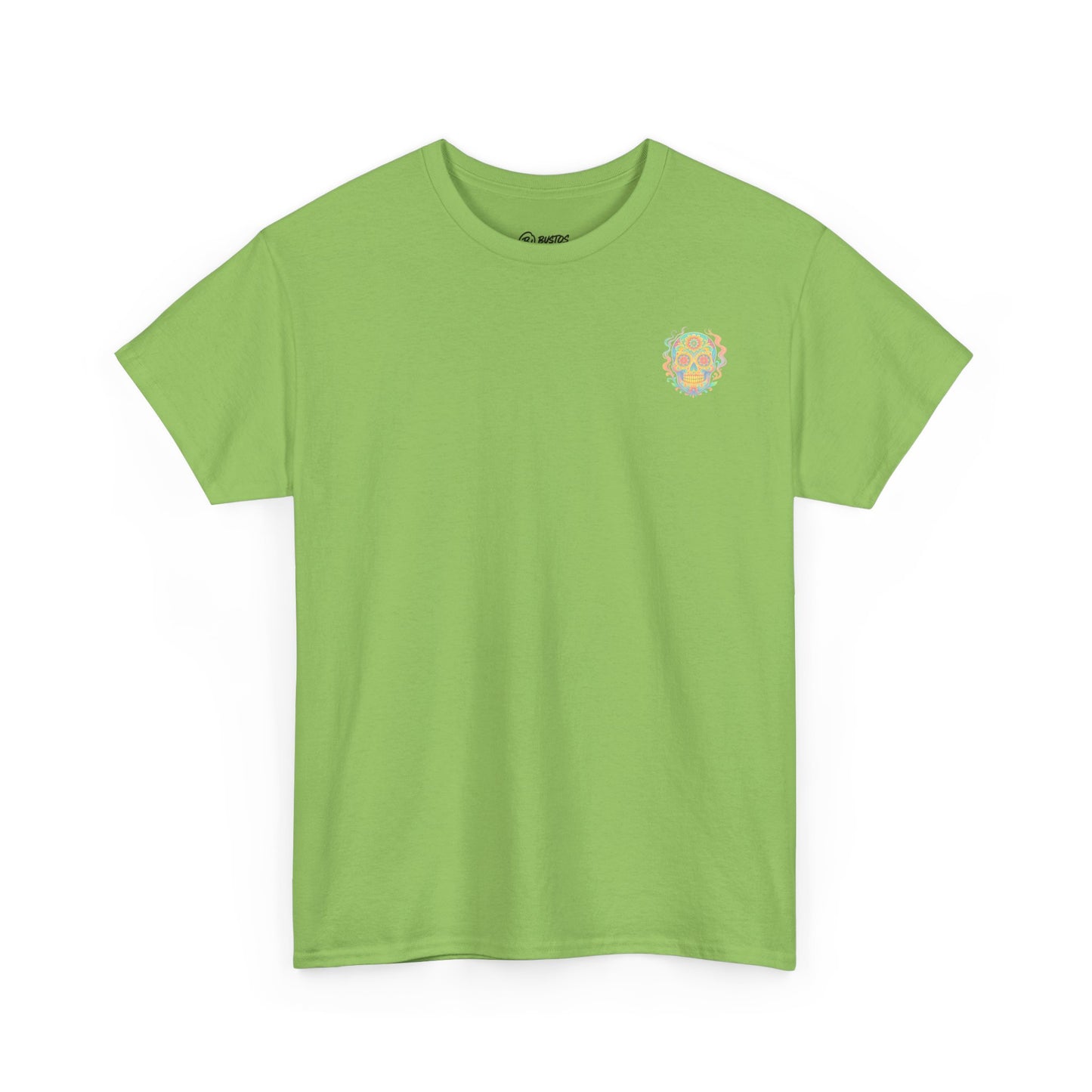 Colorful Skull Art Unisex Heavy Cotton Tee, Graphic Tee, Casual Wear, Unique Gift, Festival Apparel, Boho Style