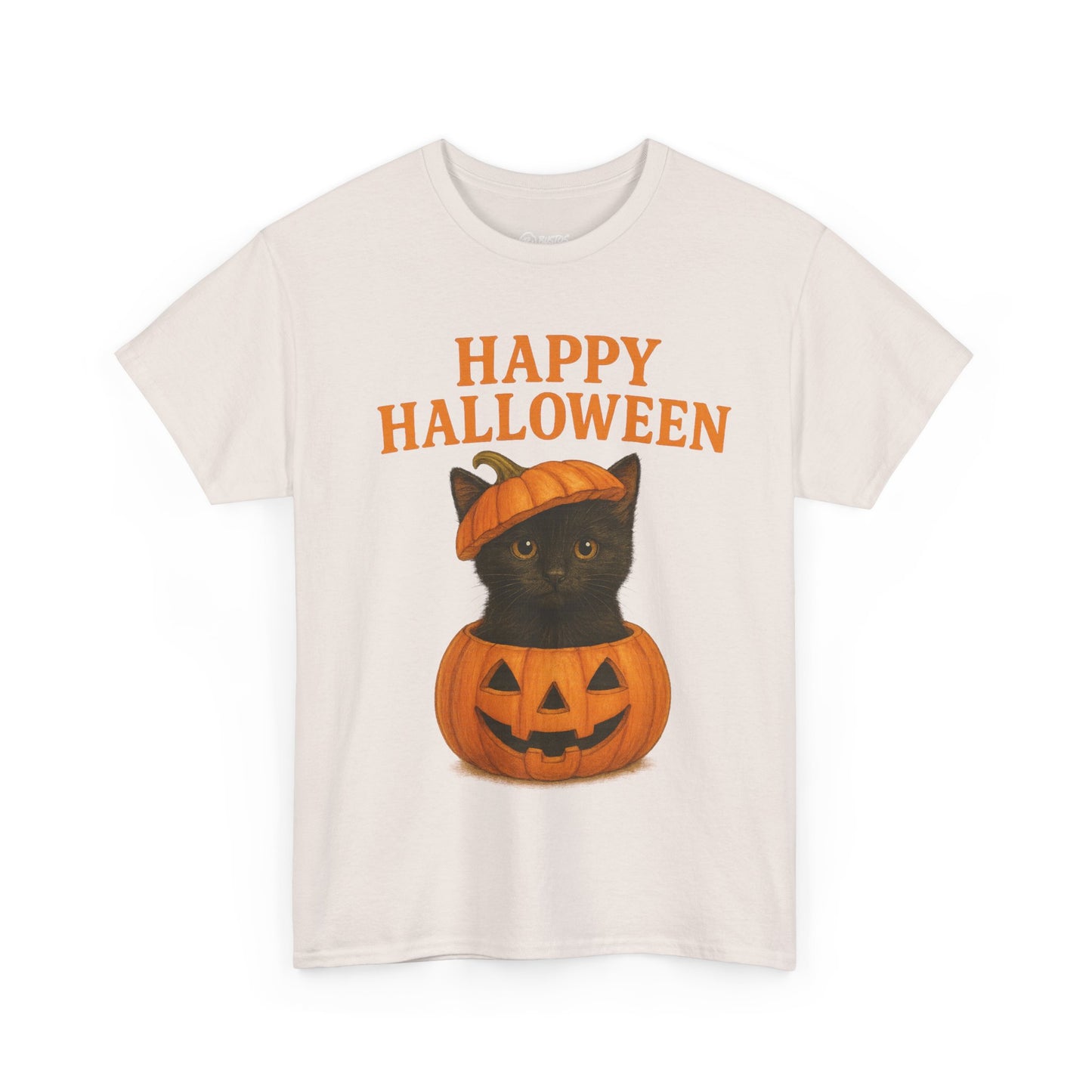 Halloween Cat Unisex Cotton Tee, Funny Halloween Shirt, Cute Cat T-Shirt, Spooky Season Wear, Gift for Cat Lovers