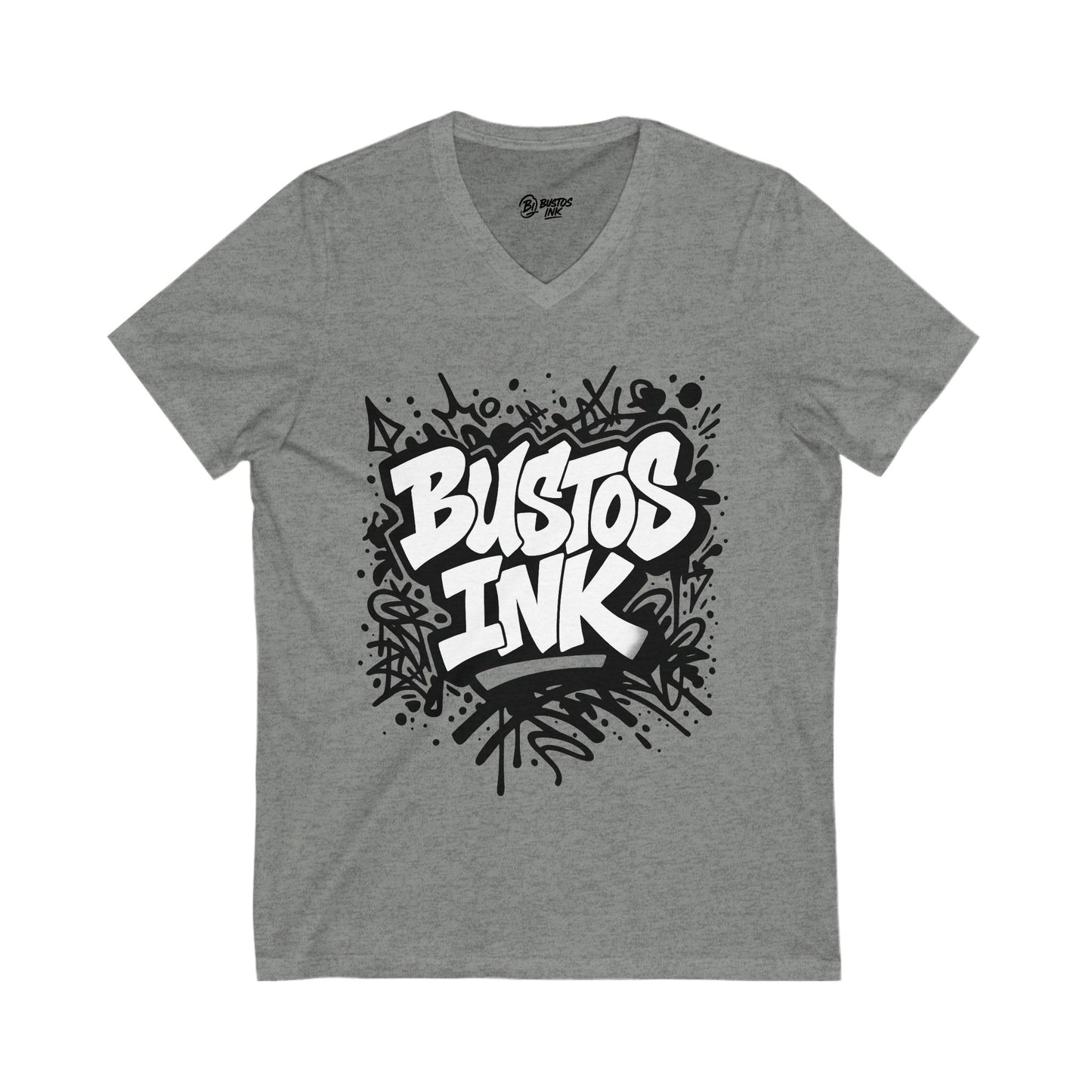 Street Art V-Neck Tee, Cool Graphic T-Shirt, Unisex Casual Wear, Event Tee, Graffiti Style Shirt, Urban Fashion Top