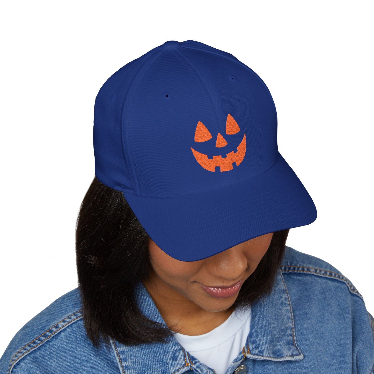 Embroidered Halloween Pumpkin Cap