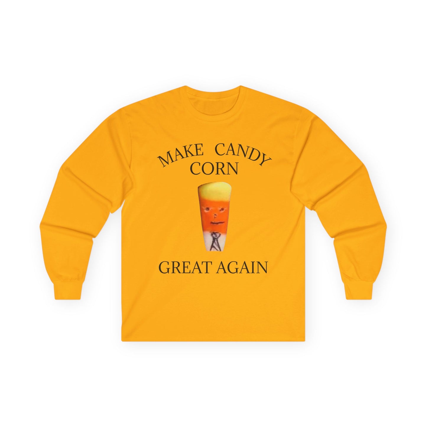 Funny Halloween Long Sleeve Tee - Make Candy Corn Great Again