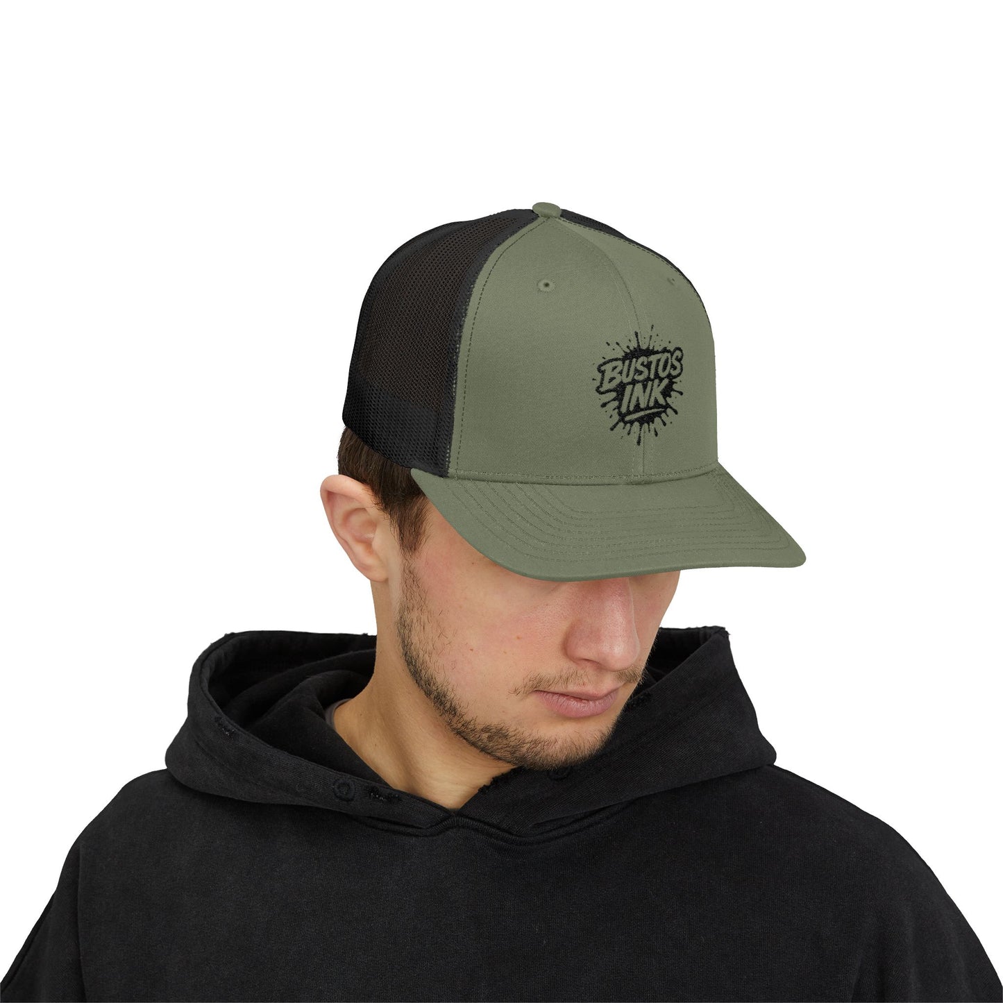 Bustos Ink Graphic Snapback Trucker Cap