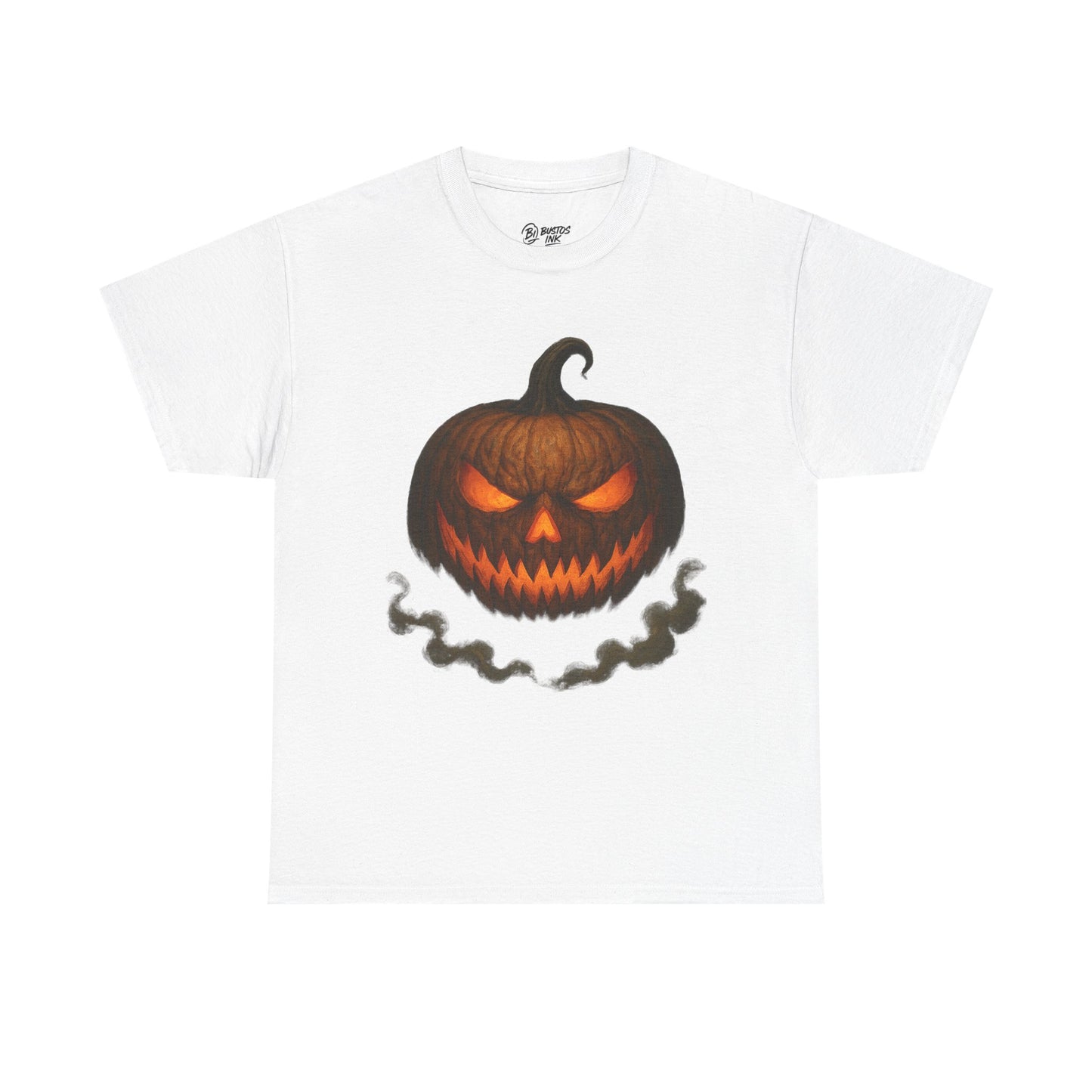 Spooky Pumpkin Halloween T-Shirt, Unisex Heavy Cotton Tee for Fall, Halloween Costume, Trick or Treat, Seasonal Fashion, Gift Idea