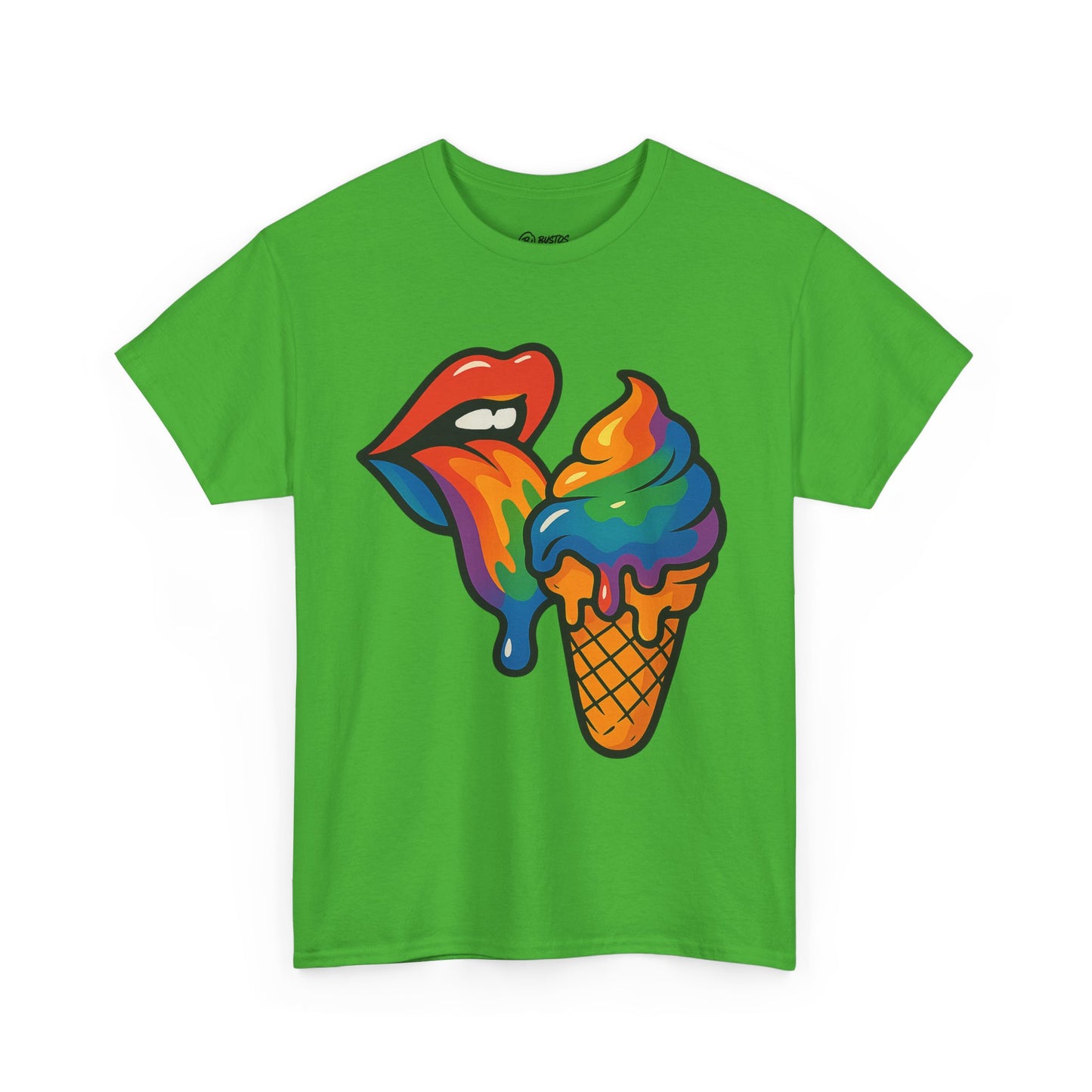 Colorful Ice Cream Lips Tee - Fun Summer Shirt, LGBTQ+ Pride Apparel, Unique Gift for Ice Cream Lovers, Casual Wear, Statement T-Shirt