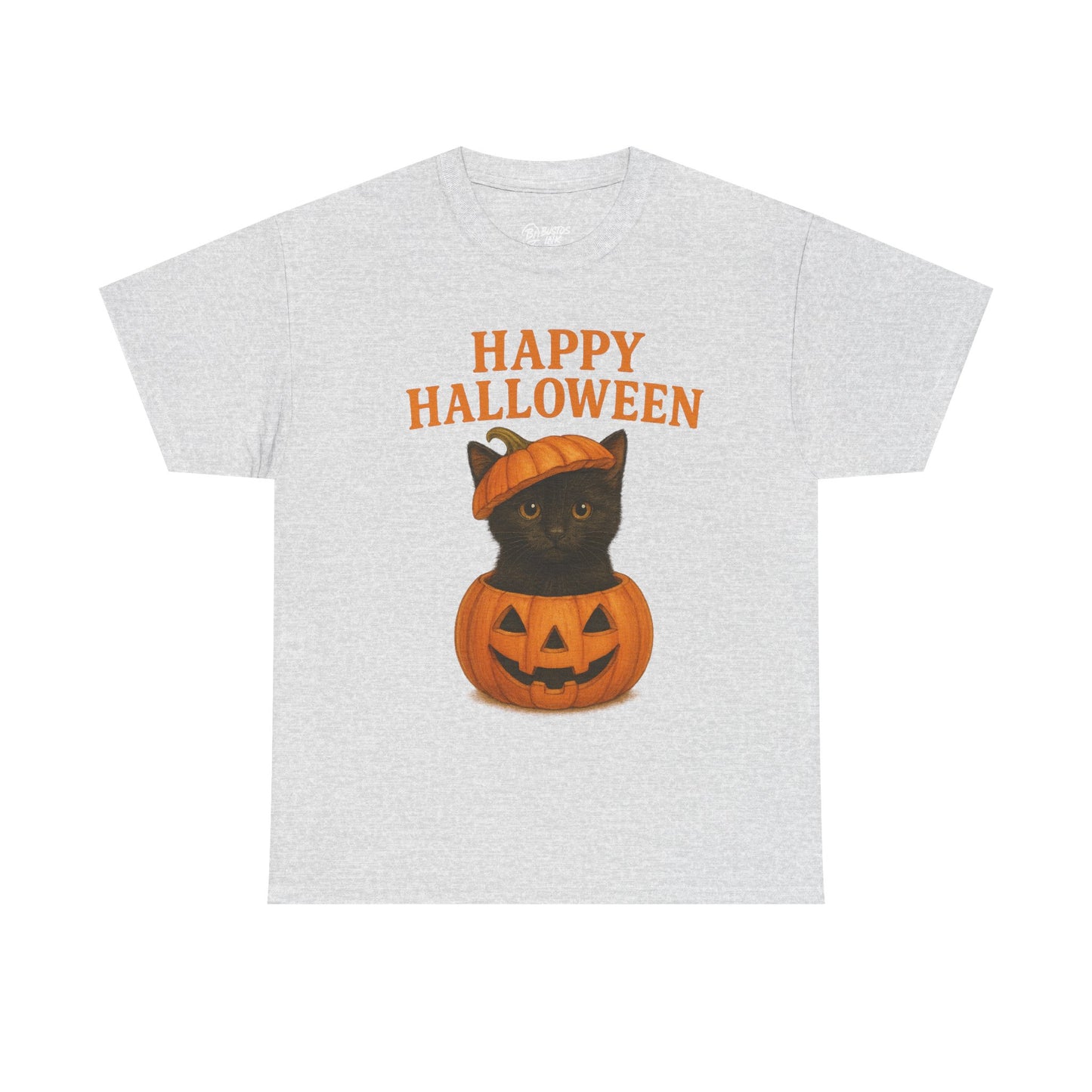 Halloween Cat Unisex Cotton Tee, Funny Halloween Shirt, Cute Cat T-Shirt, Spooky Season Wear, Gift for Cat Lovers