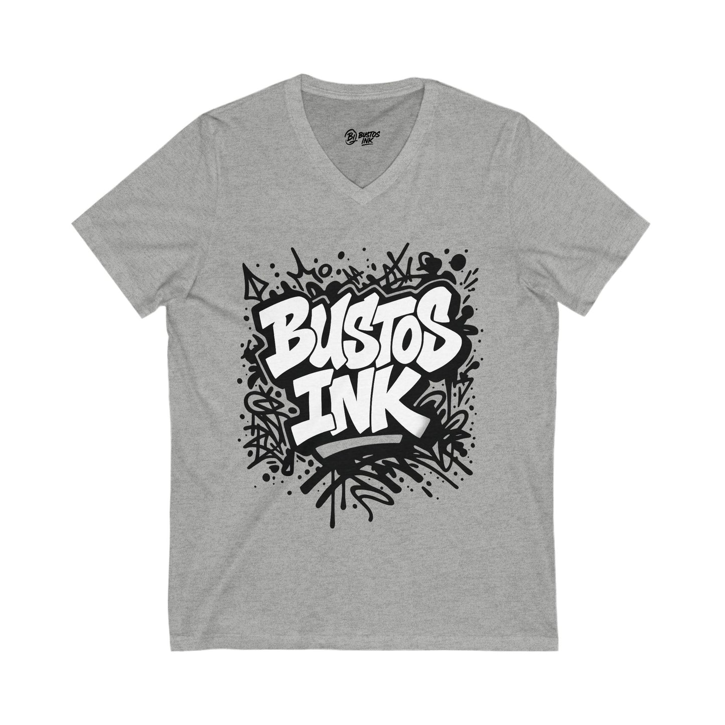 Street Art V-Neck Tee, Cool Graphic T-Shirt, Unisex Casual Wear, Event Tee, Graffiti Style Shirt, Urban Fashion Top