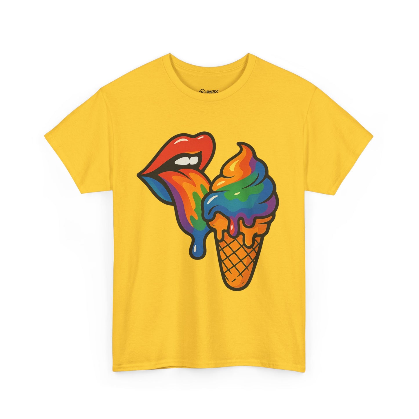 Colorful Ice Cream Lips Tee - Fun Summer Shirt, LGBTQ+ Pride Apparel, Unique Gift for Ice Cream Lovers, Casual Wear, Statement T-Shirt