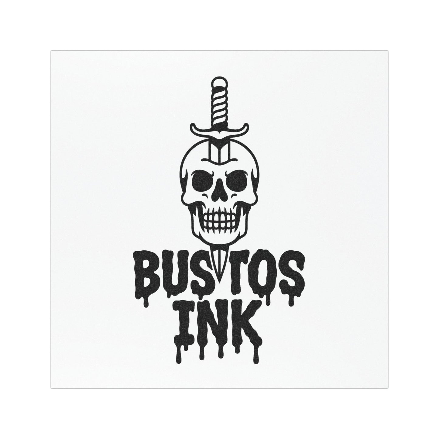 Bustos Ink Skull Car Magnet