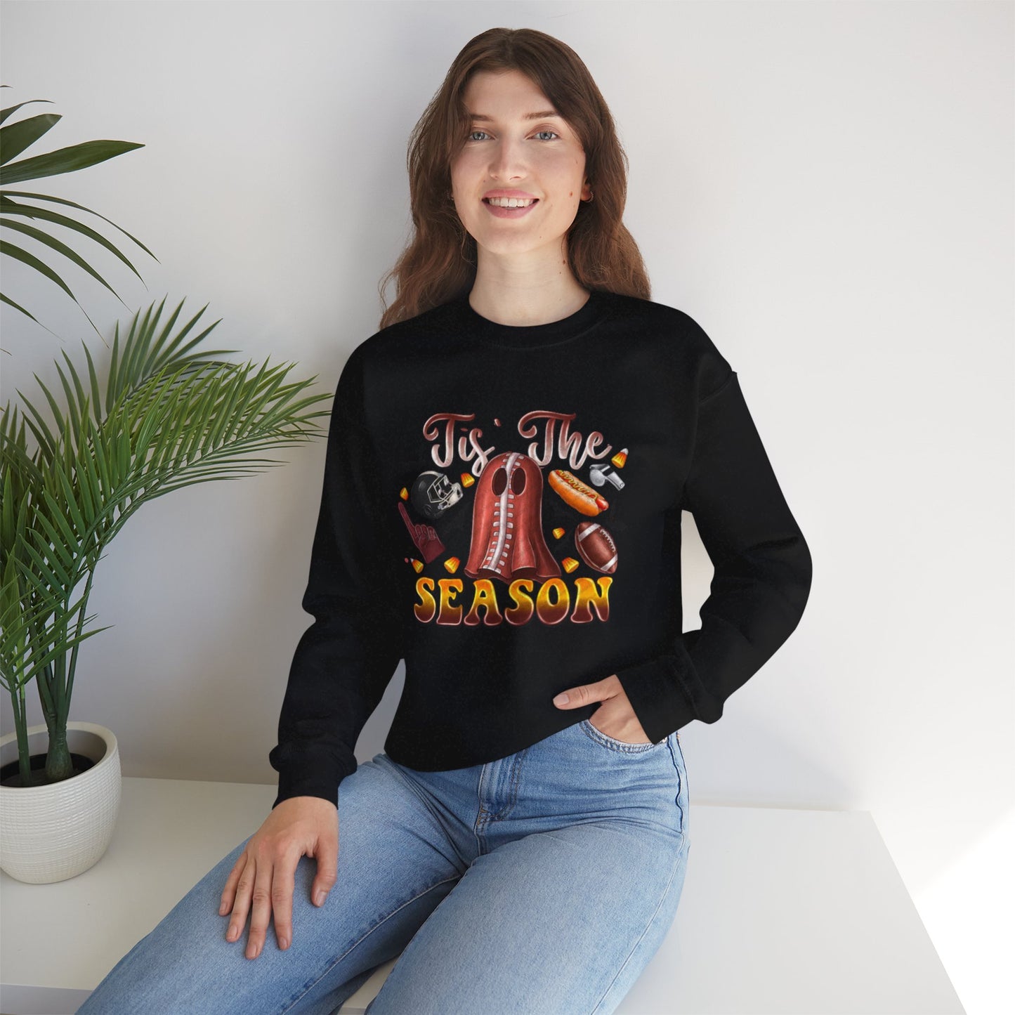 Tis The Season Womens Fall Festive Unisex Crewneck Sweatshirt