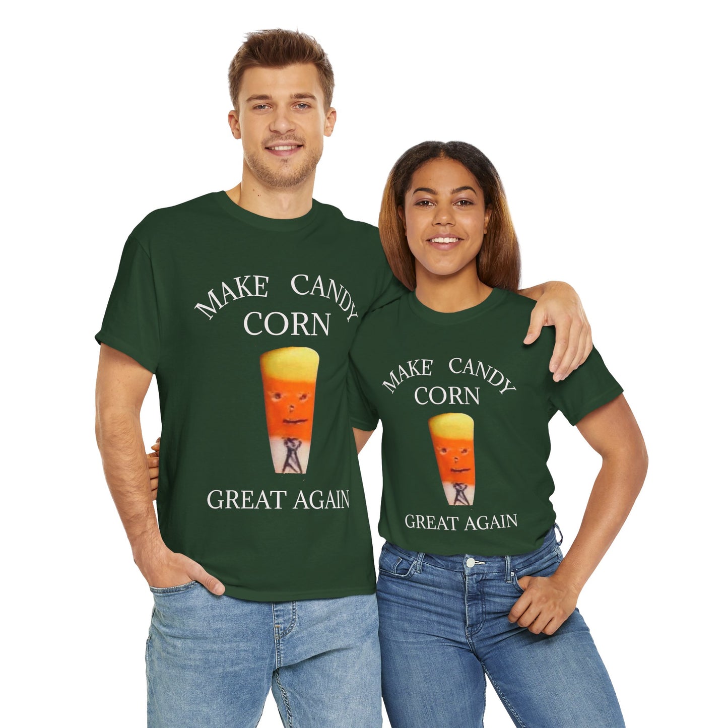 Halloween Tee, Funny Candy Corn Unisex Heavy Cotton T-Shirt