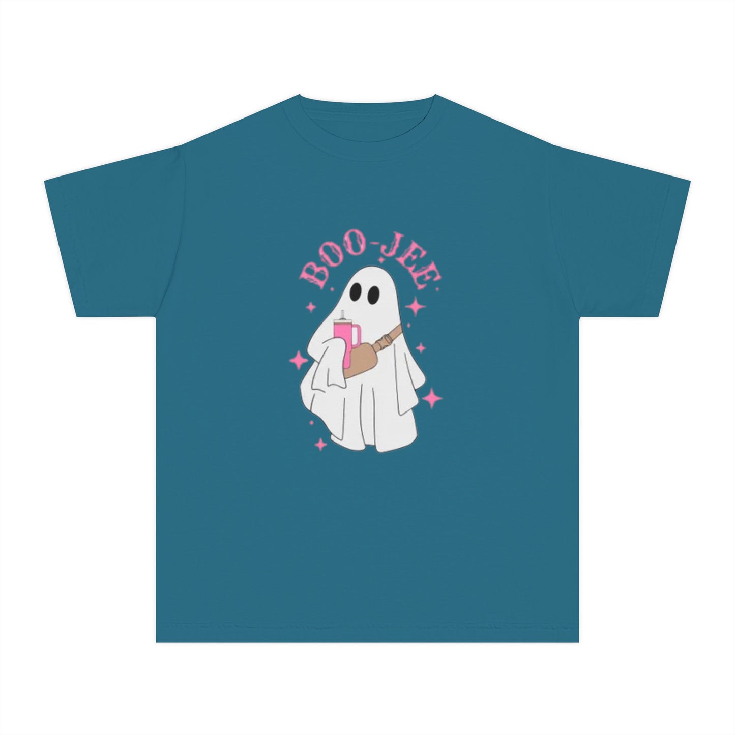 Boo Jee Ghost Youth Midweight Tee-Halloween Shirt