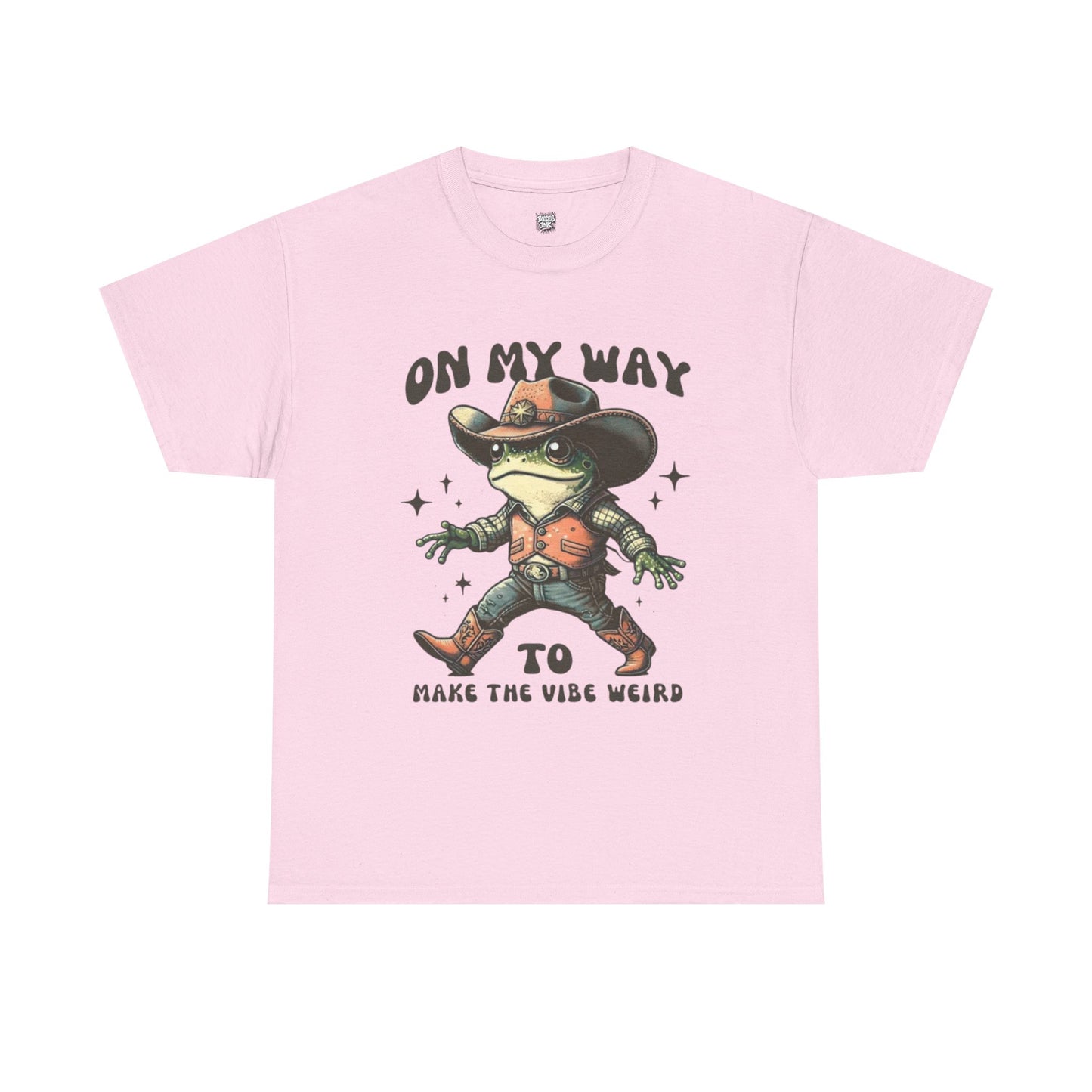 Playful Vibe Frog Tee | Unisex Heavy Cotton T-Shirt, Quirky Graphic Tee, Unique Gift, Casual Wear, Fun Humor Shirt