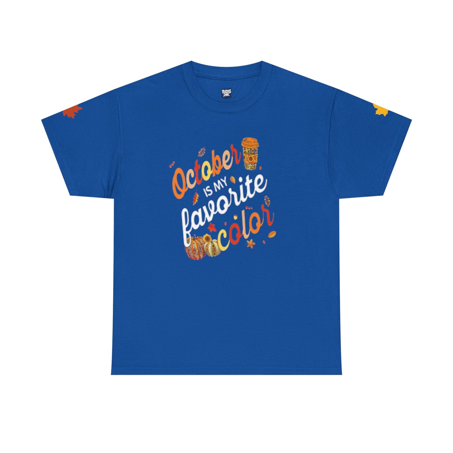 October is my favorite color- Unisex Short Sleeve Heavy Cotton Tee