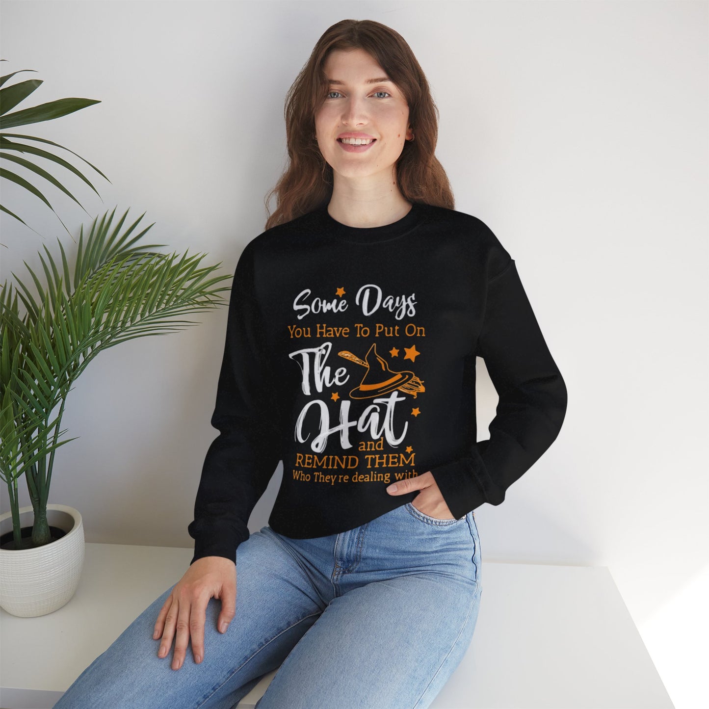 Funny Witch Sweatshirt, Unisex Crewneck,