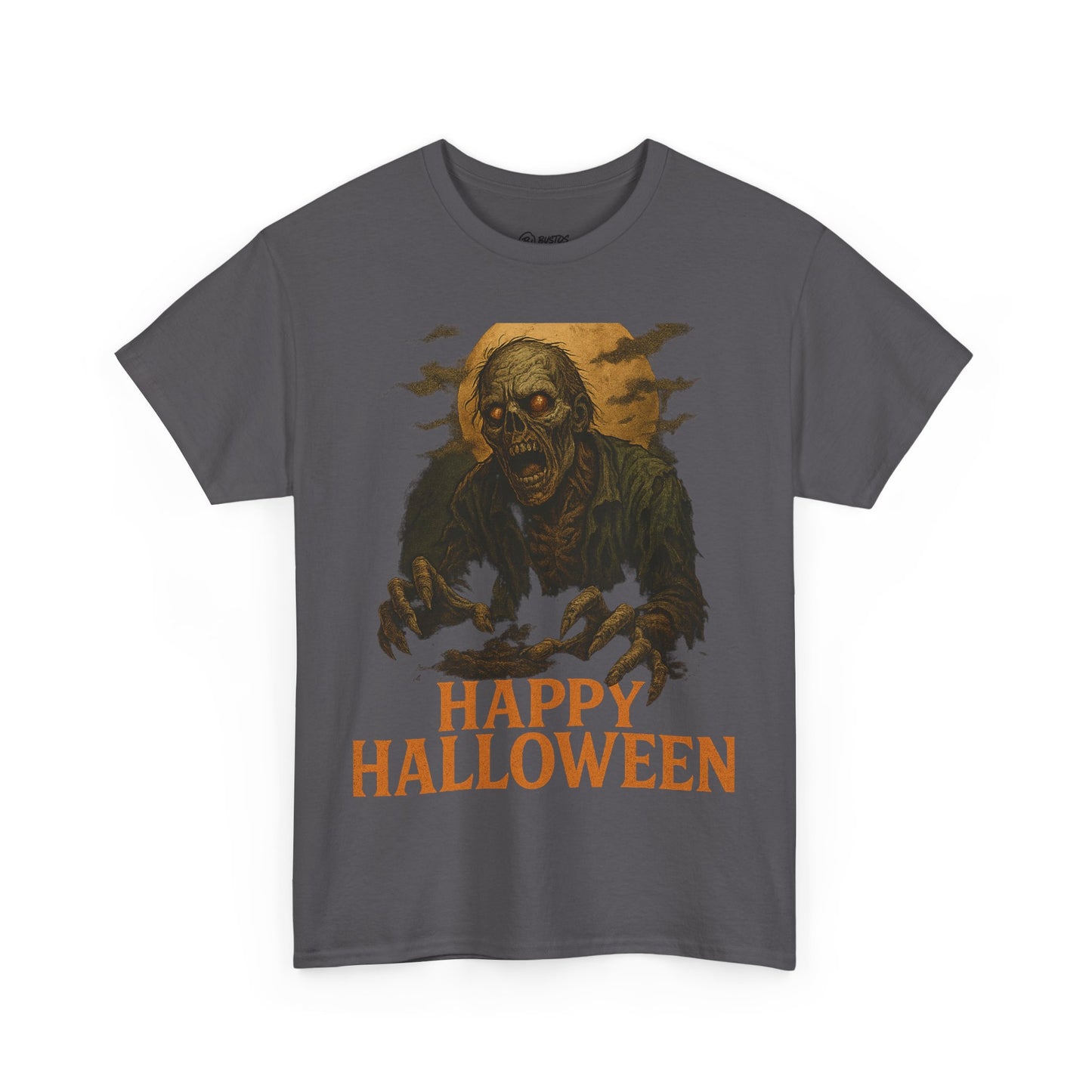 Halloween Zombie Unisex Heavy Cotton Tee, Spooky T-Shirt, Halloween Costume Shirt, Halloween Party Apparel, Trick or Treat Tee