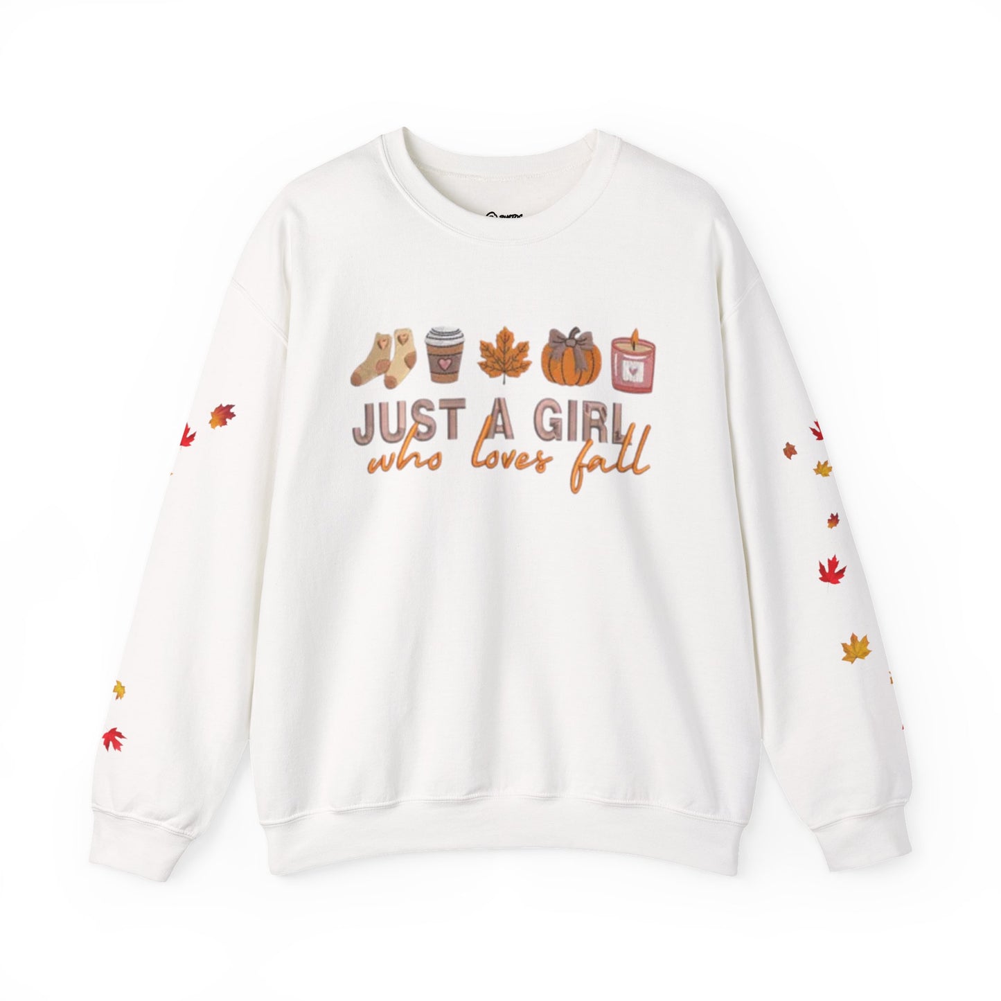 Cozy Fall Sweatshirt, Just a Girl Who Loves Fall, Comfy Crewneck Sweatshirt