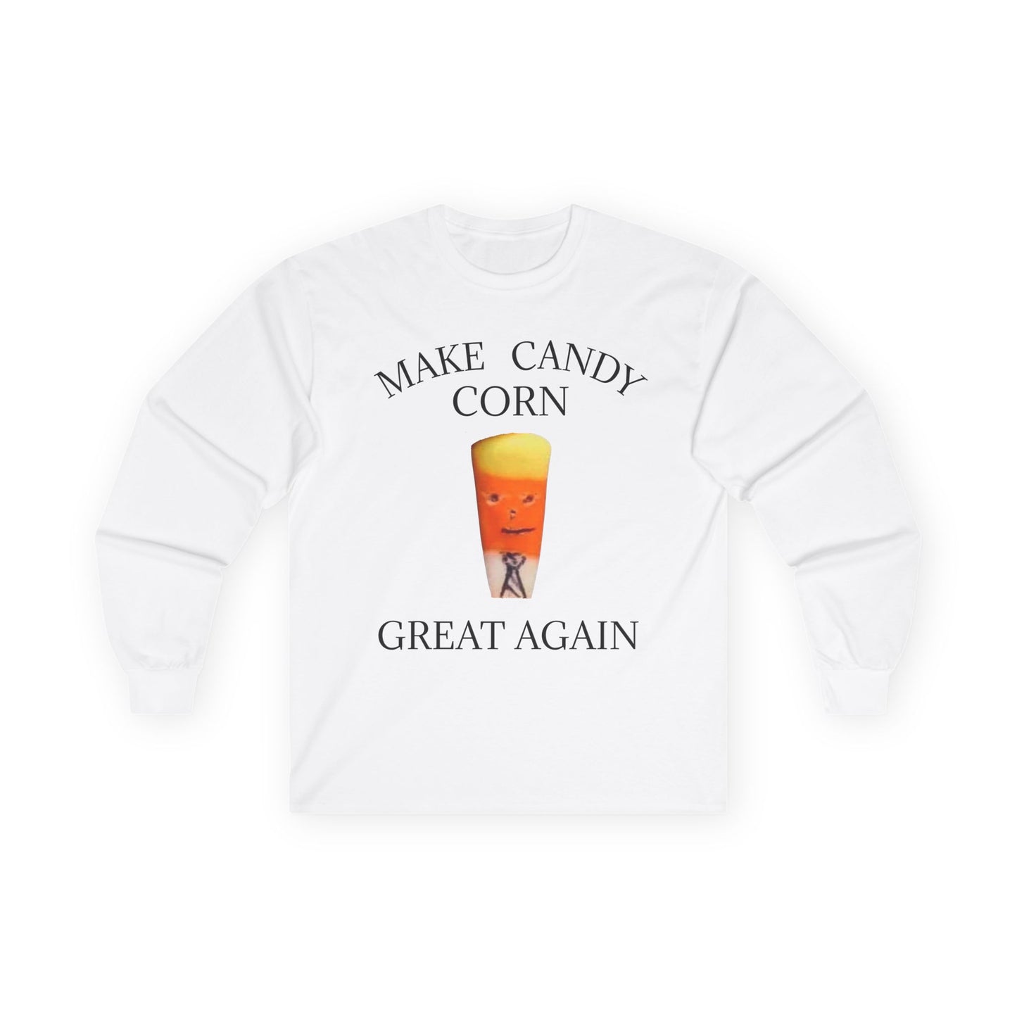 Funny Halloween Long Sleeve Tee - Make Candy Corn Great Again