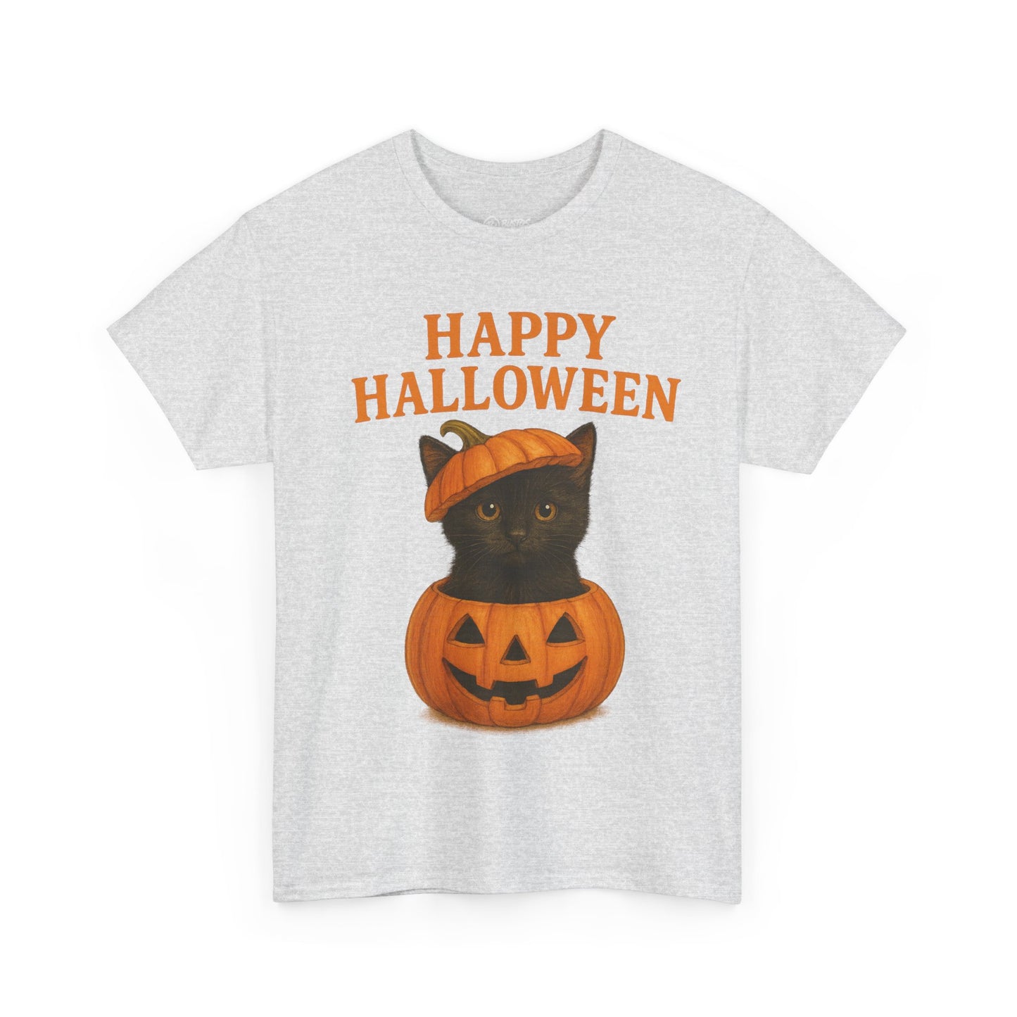 Halloween Cat Unisex Cotton Tee, Funny Halloween Shirt, Cute Cat T-Shirt, Spooky Season Wear, Gift for Cat Lovers