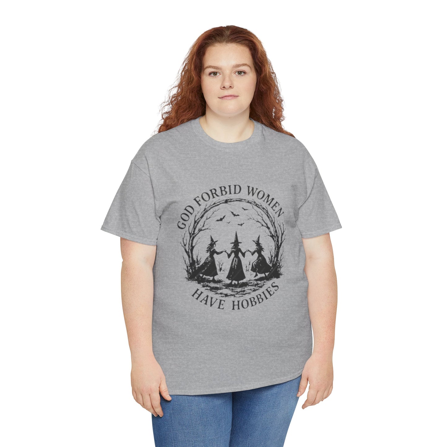 Unisex Heavy Cotton Tee-God Forbid Women Have Hobbies