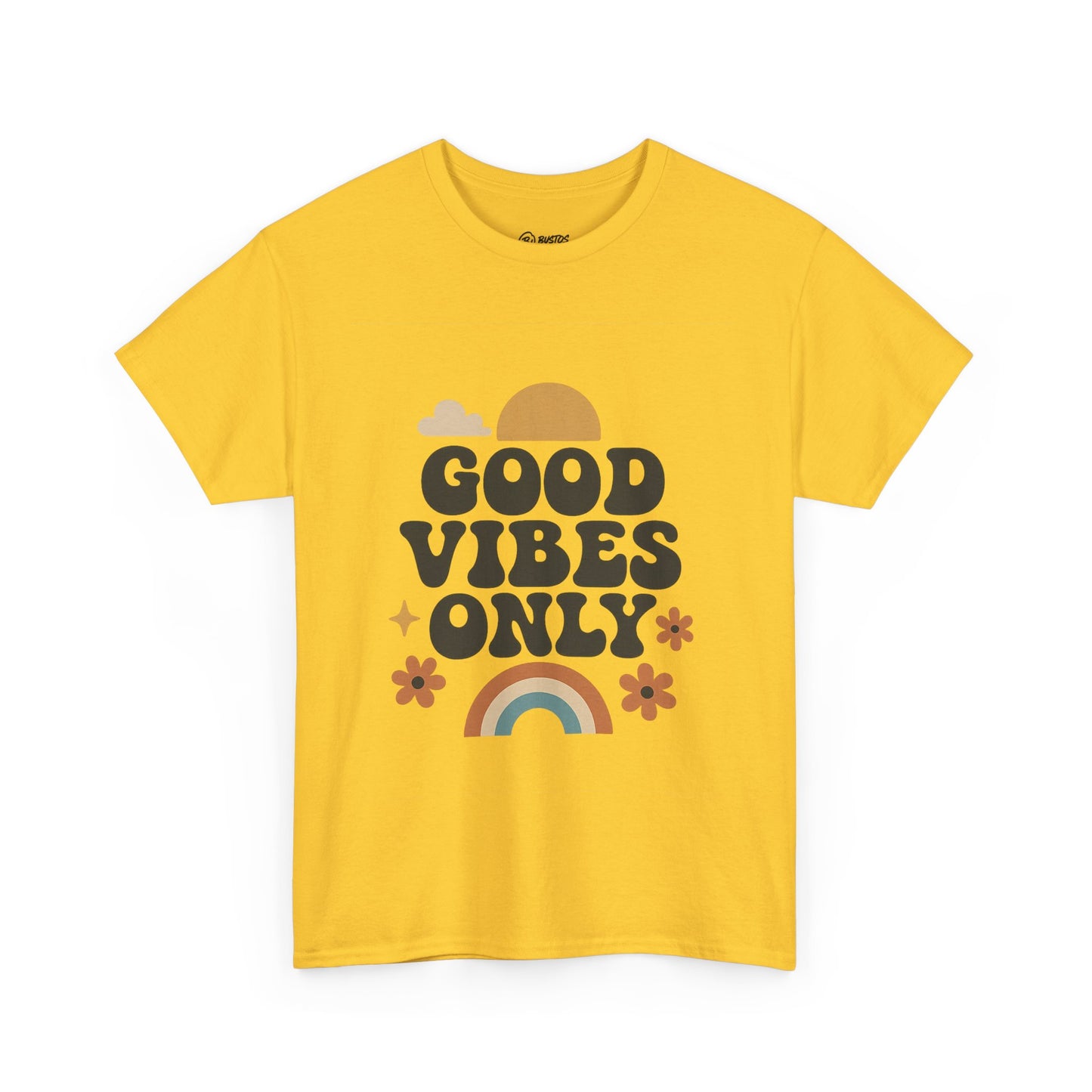 Good Vibes Only Unisex Heavy Cotton Tee, Positive Message Shirt, Casual Everyday Tee, Gift for Friends, Summer Wear