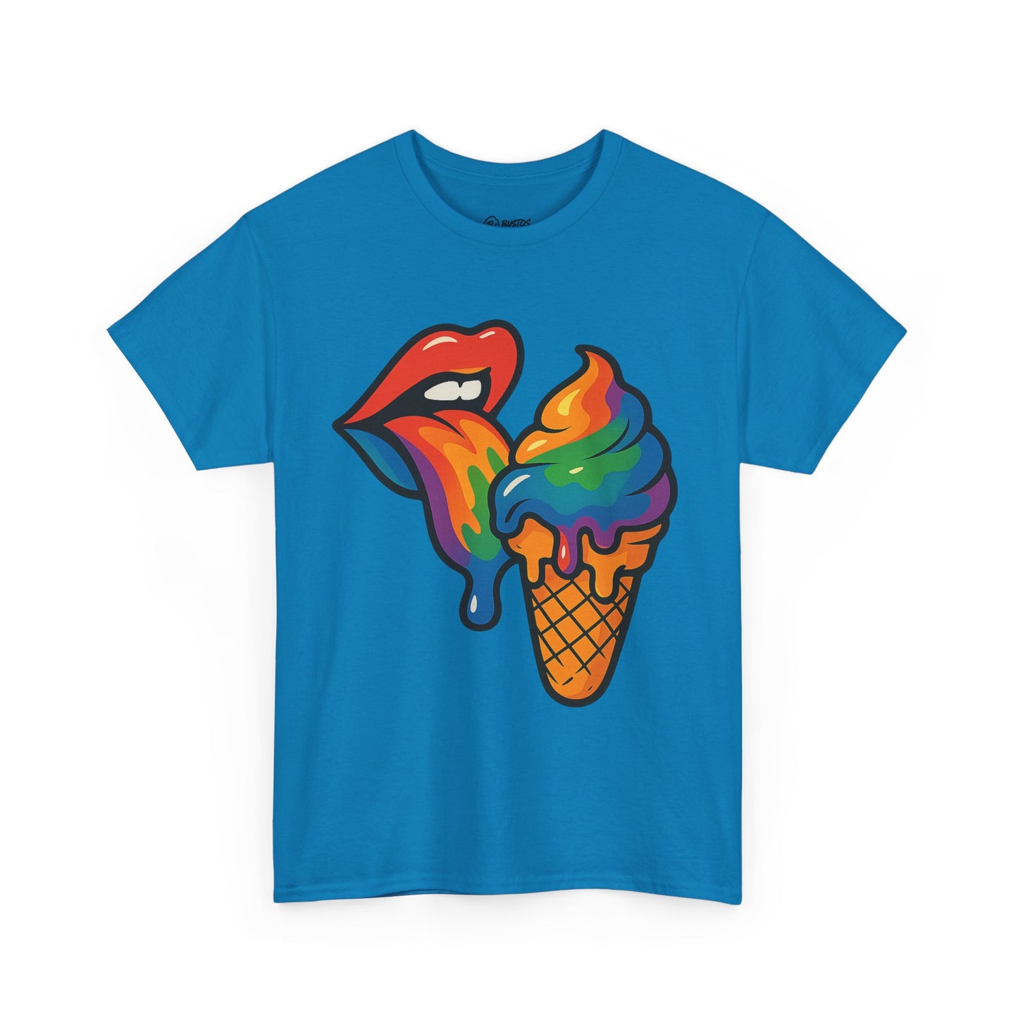 Colorful Ice Cream Lips Tee - Fun Summer Shirt, LGBTQ+ Pride Apparel, Unique Gift for Ice Cream Lovers, Casual Wear, Statement T-Shirt