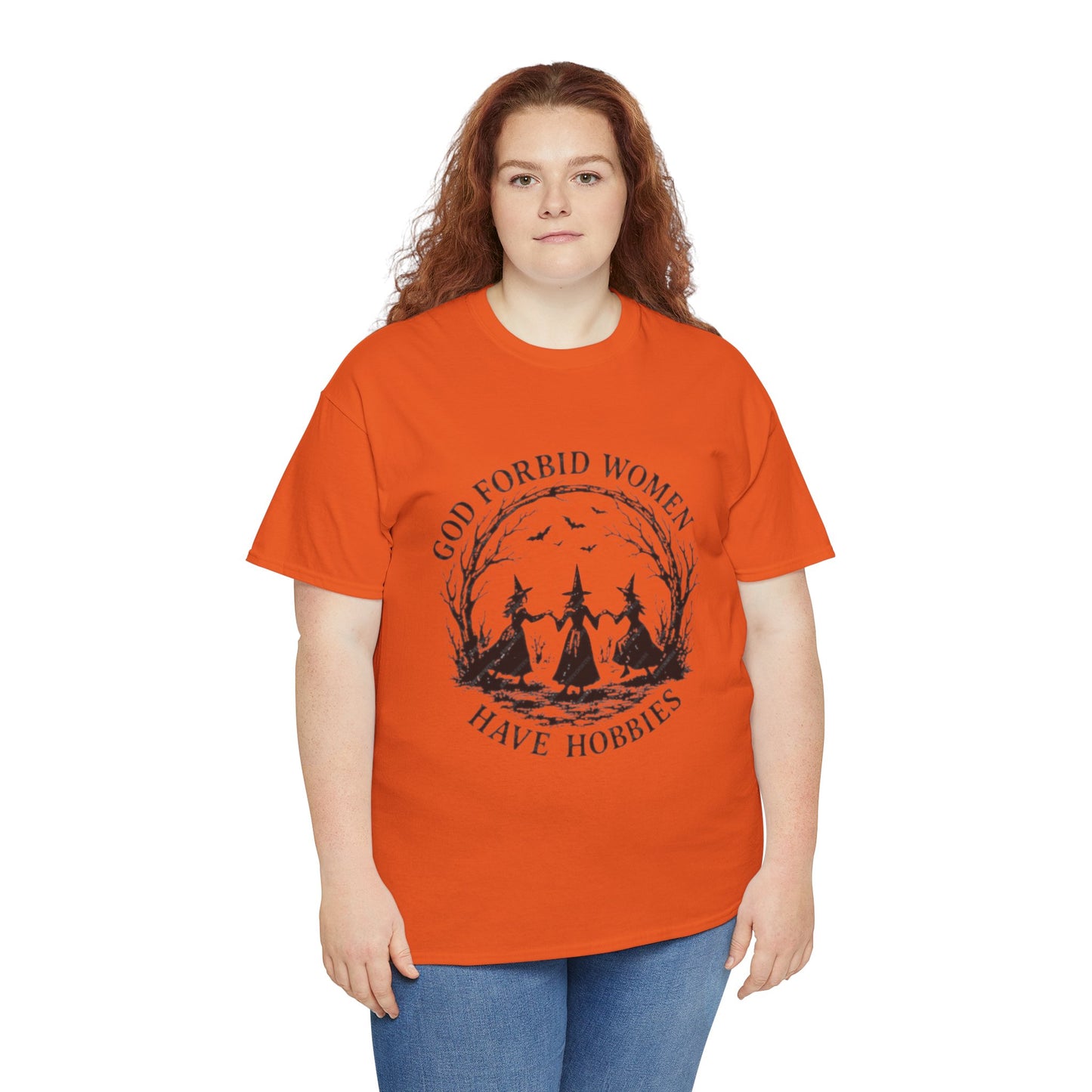 Unisex Heavy Cotton Tee-God Forbid Women Have Hobbies