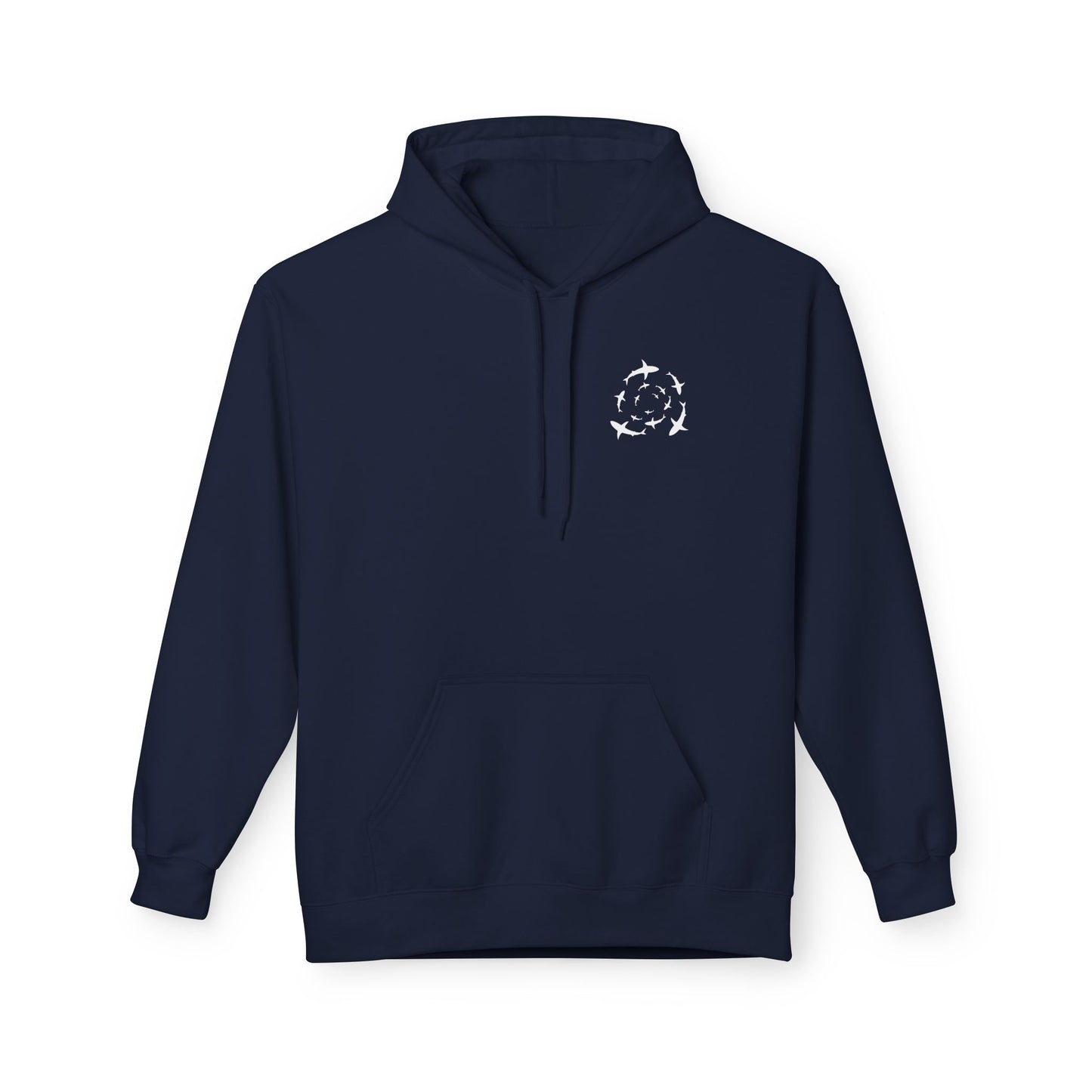 Shark Word Art Hoodie - Unisex Fleece Sweatshirt