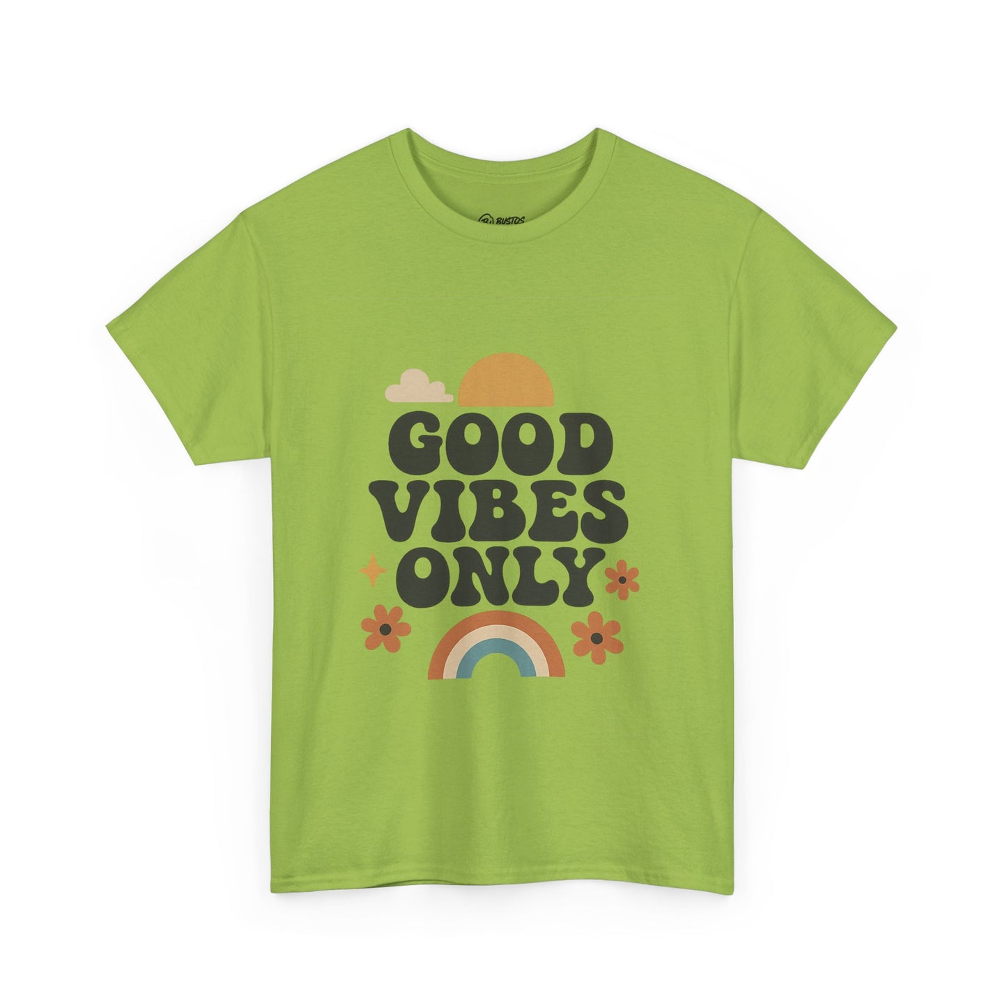 Good Vibes Only Unisex Heavy Cotton Tee, Positive Message Shirt, Casual Everyday Tee, Gift for Friends, Summer Wear