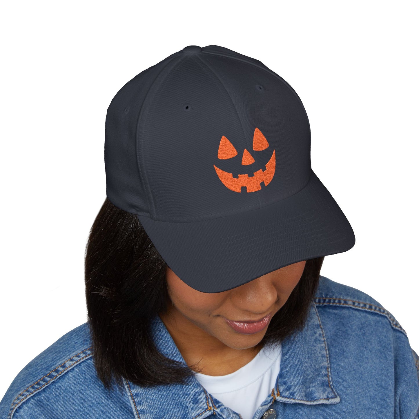Embroidered Halloween Pumpkin Cap