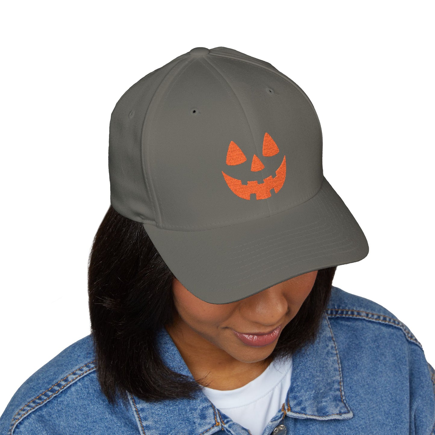 Embroidered Halloween Pumpkin Cap