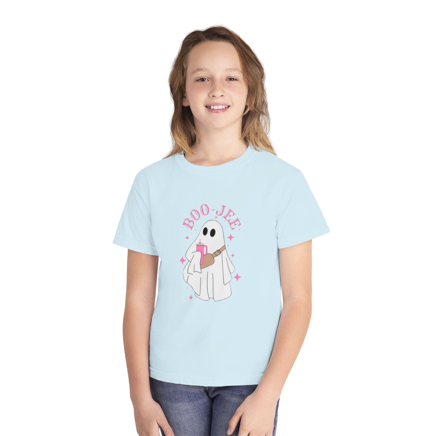 Boo Jee Ghost Youth Midweight Tee-Halloween Shirt