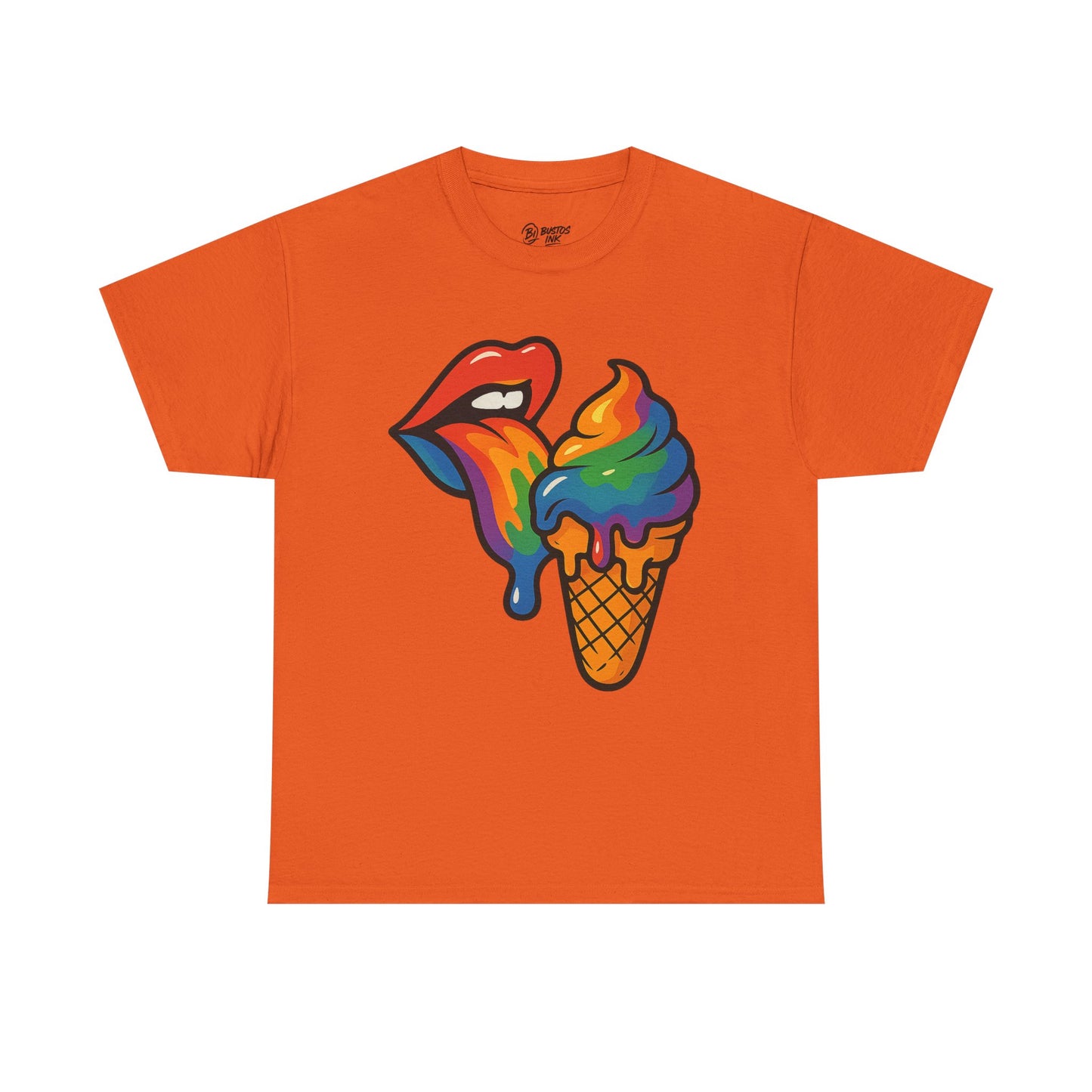 Colorful Ice Cream Lips Tee - Fun Summer Shirt, LGBTQ+ Pride Apparel, Unique Gift for Ice Cream Lovers, Casual Wear, Statement T-Shirt
