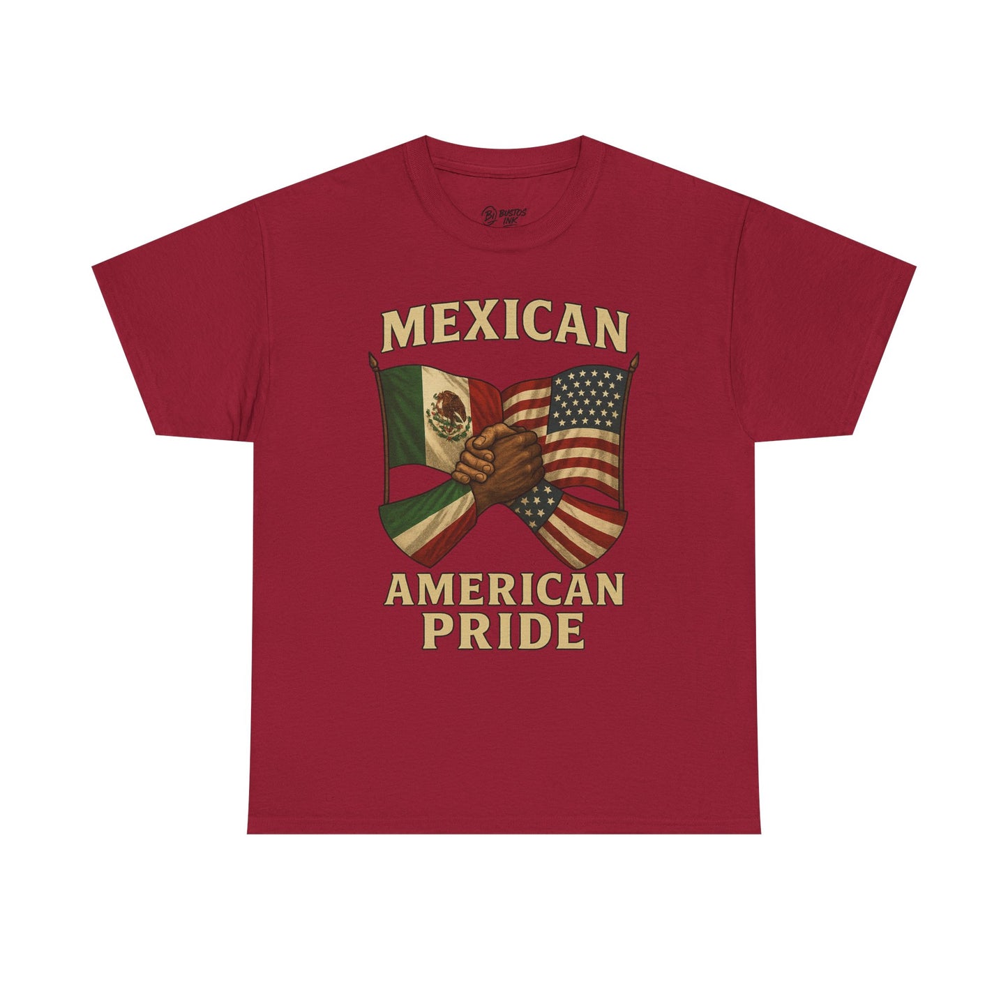 Mexican American Pride Tee, Unisex Cotton T-Shirt for Cultural Celebrations, Independence Day, Heritage Month, Gift for Patriotic Friends