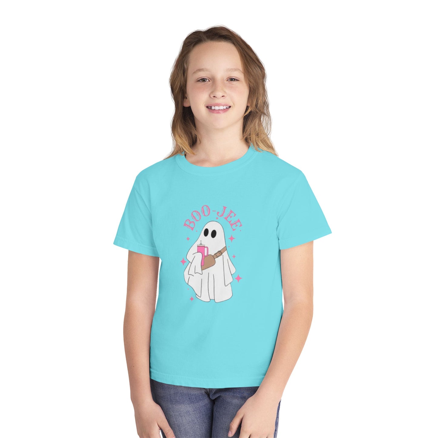 Boo Jee Ghost Youth Midweight Tee-Halloween Shirt