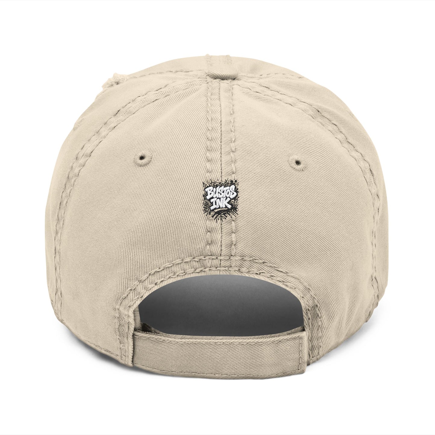 Embroidered Distressed Hat - Hey Boo Cute Ghost Halloween Hat