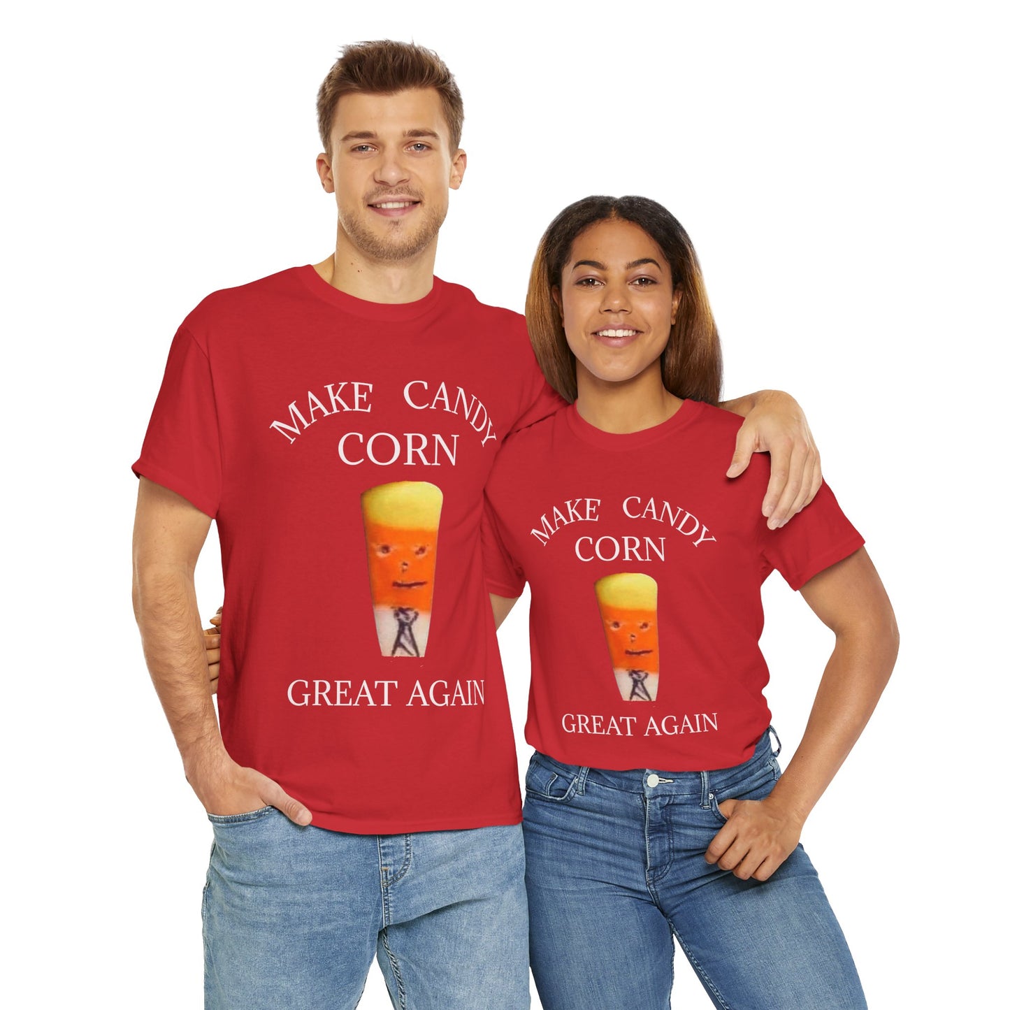 Halloween Tee, Funny Candy Corn Unisex Heavy Cotton T-Shirt