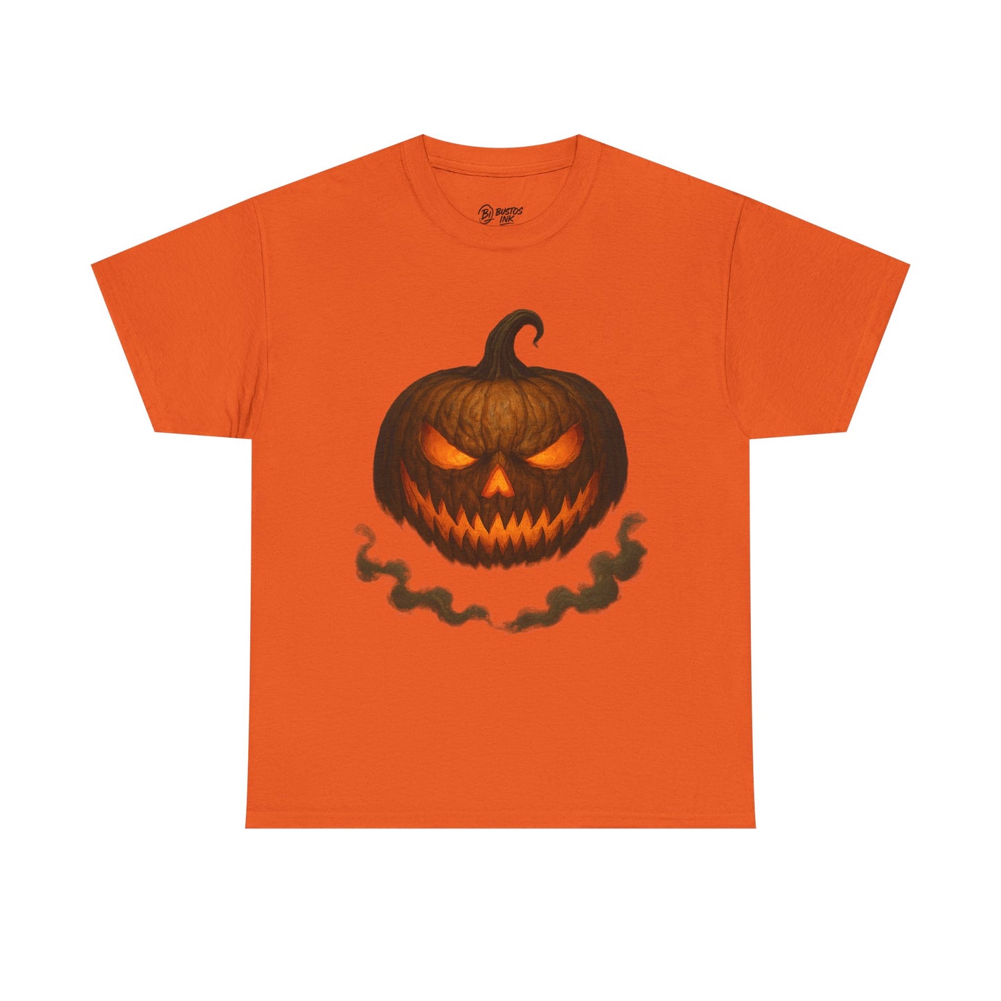Spooky Pumpkin Halloween T-Shirt, Unisex Heavy Cotton Tee for Fall, Halloween Costume, Trick or Treat, Seasonal Fashion, Gift Idea