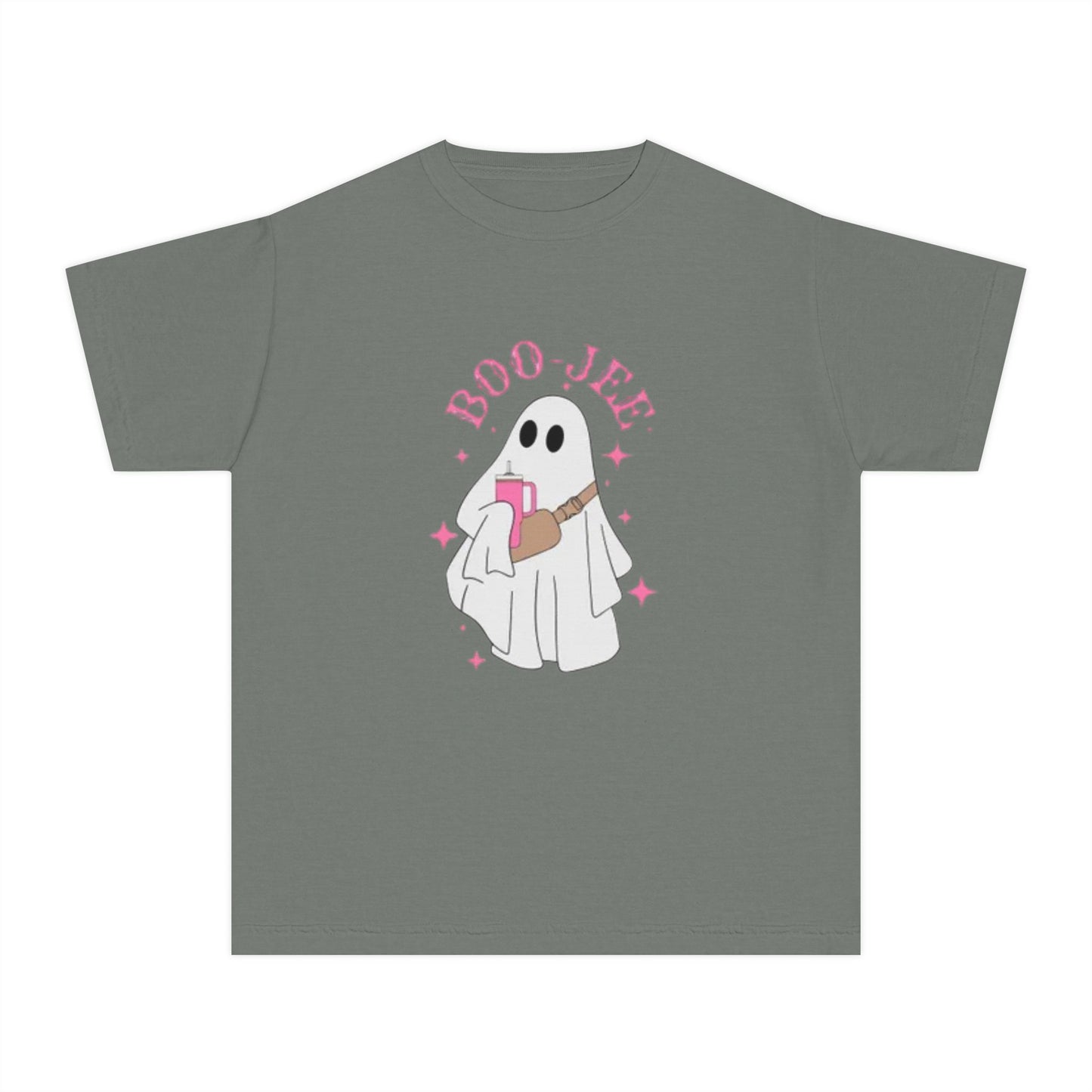 Boo Jee Ghost Youth Midweight Tee-Halloween Shirt
