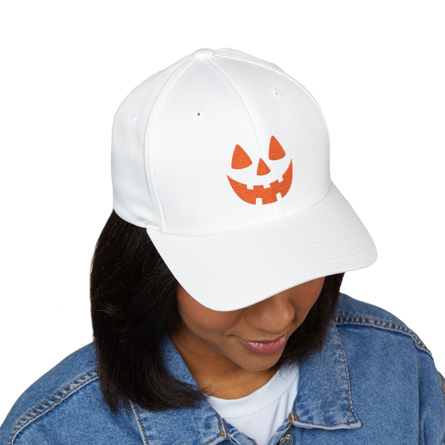 Embroidered Halloween Pumpkin Cap